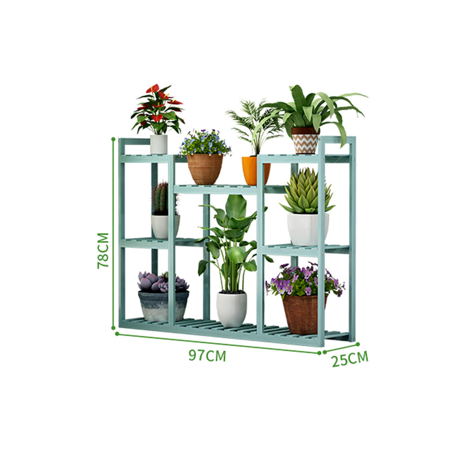 Soporte De Planta De Esquina Para Interiores, Soporte De Escalera Para Plantas De Madera Para Interiores Y Exteriores, Soporte De Exhibición De Flores Balcón Para Jardín Patio Balcón Sala De