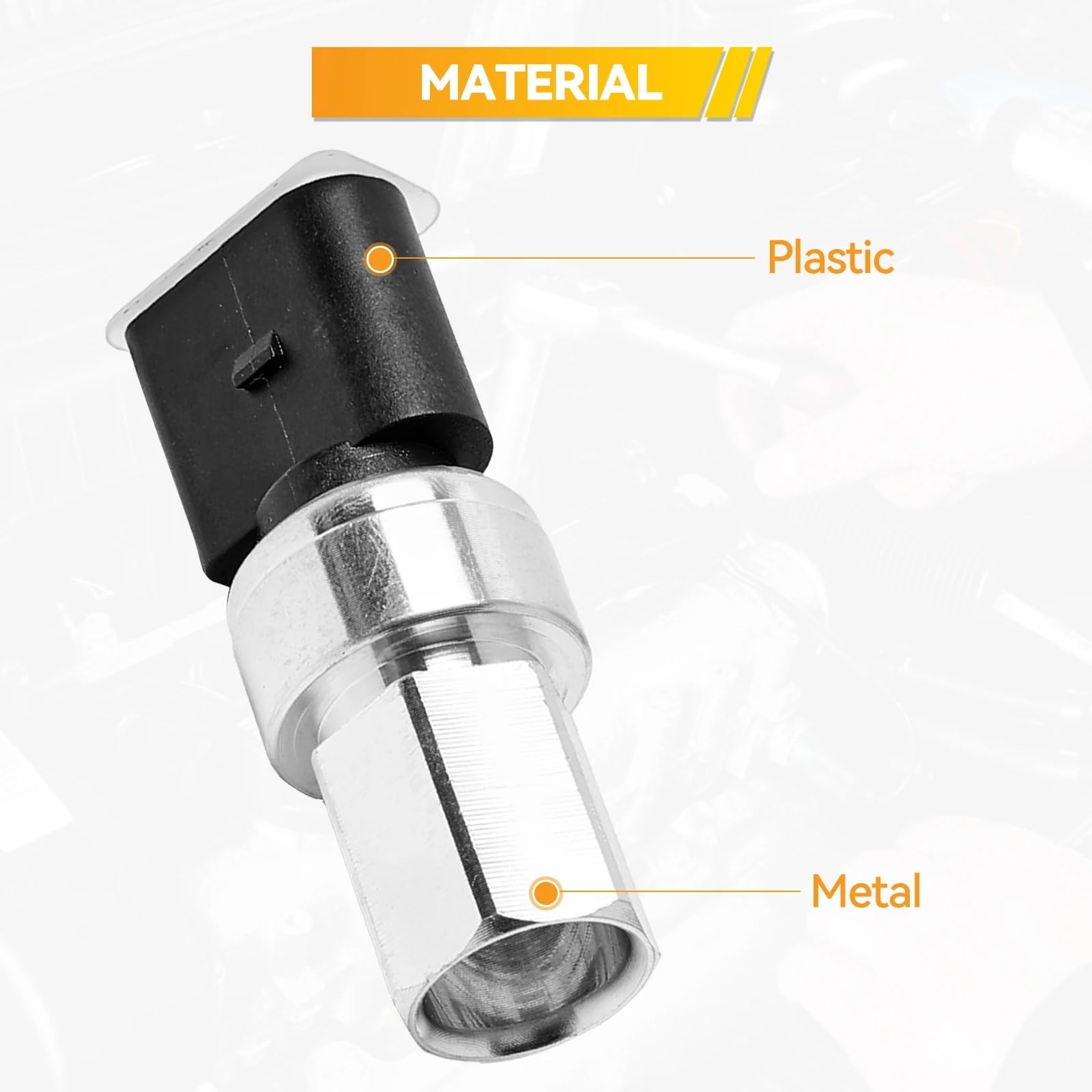 Sensore pressostato Aria condizionata Compatibile con Caddy 1996 1997 1998-2011 e Lupo 1999-2006. Codici Ricambio: 1J0959126, 1K0959126A, 1K0959126B.