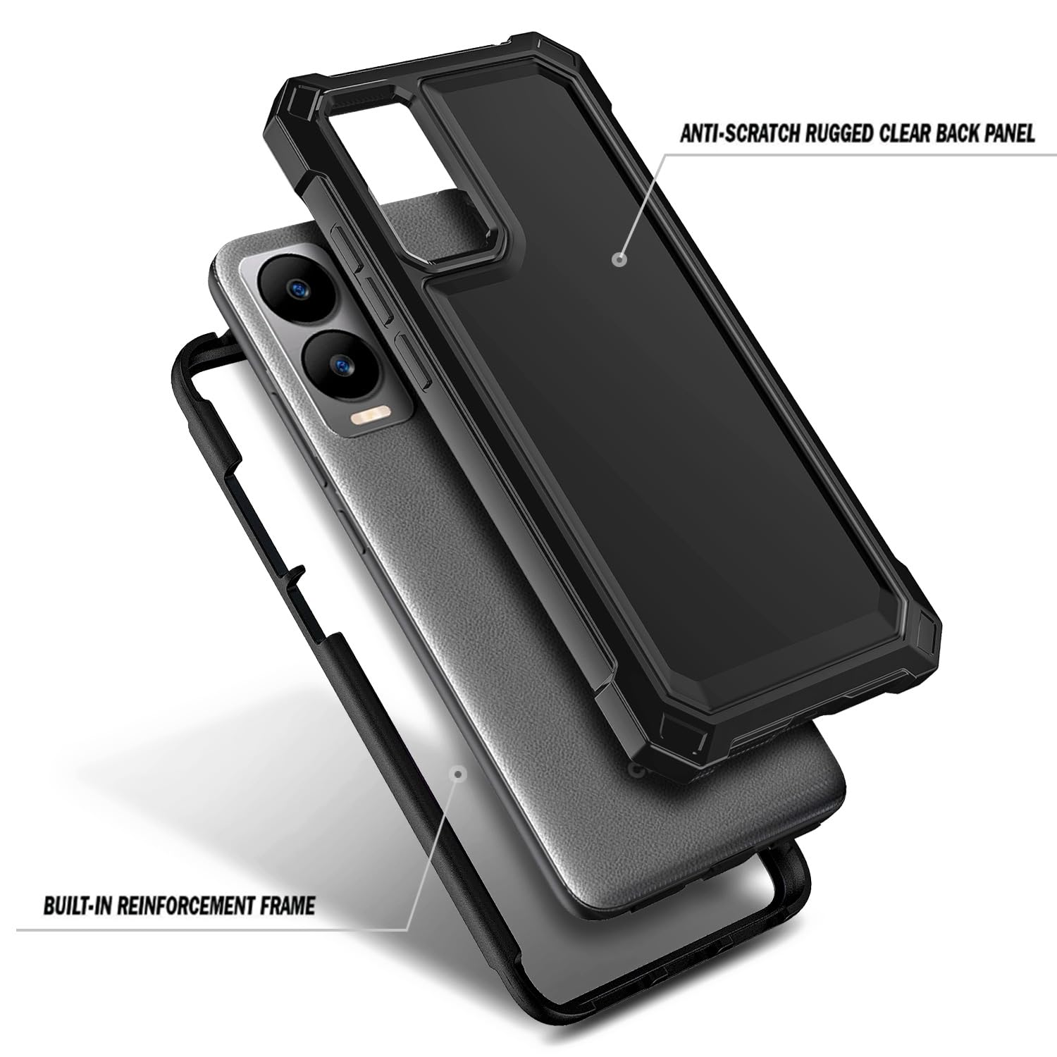 HGGJFLYX For Cricket Icon 6 Case, Heavy Duty Dual Layer For - View #6