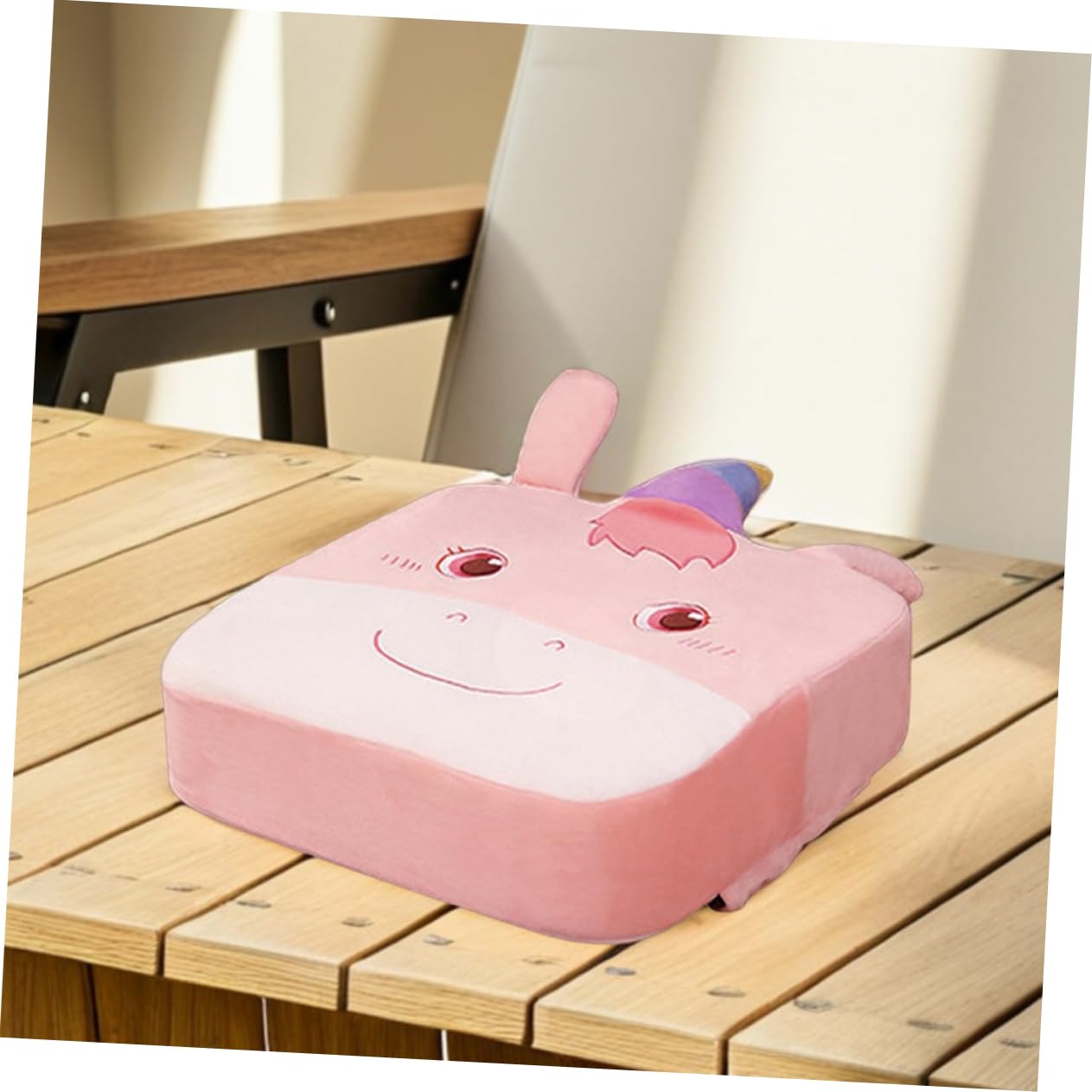 PRETYZOOM Cuscino di Rialzo per Sedia da Pranzo in Cotone, Fondo Antiscivolo, Design Ispessito, Facile da Pulire, per Casa e Scuola per Ragazzi e Ragazze
