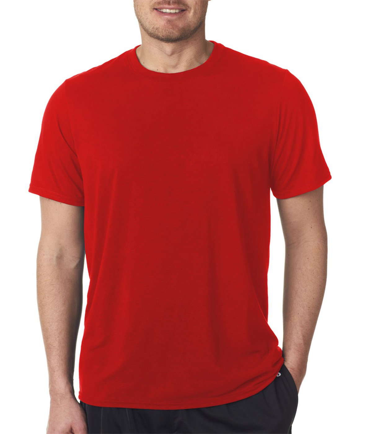 GILDAN T-shirt da uomo in jersey traspirante con colletto da 3/4"