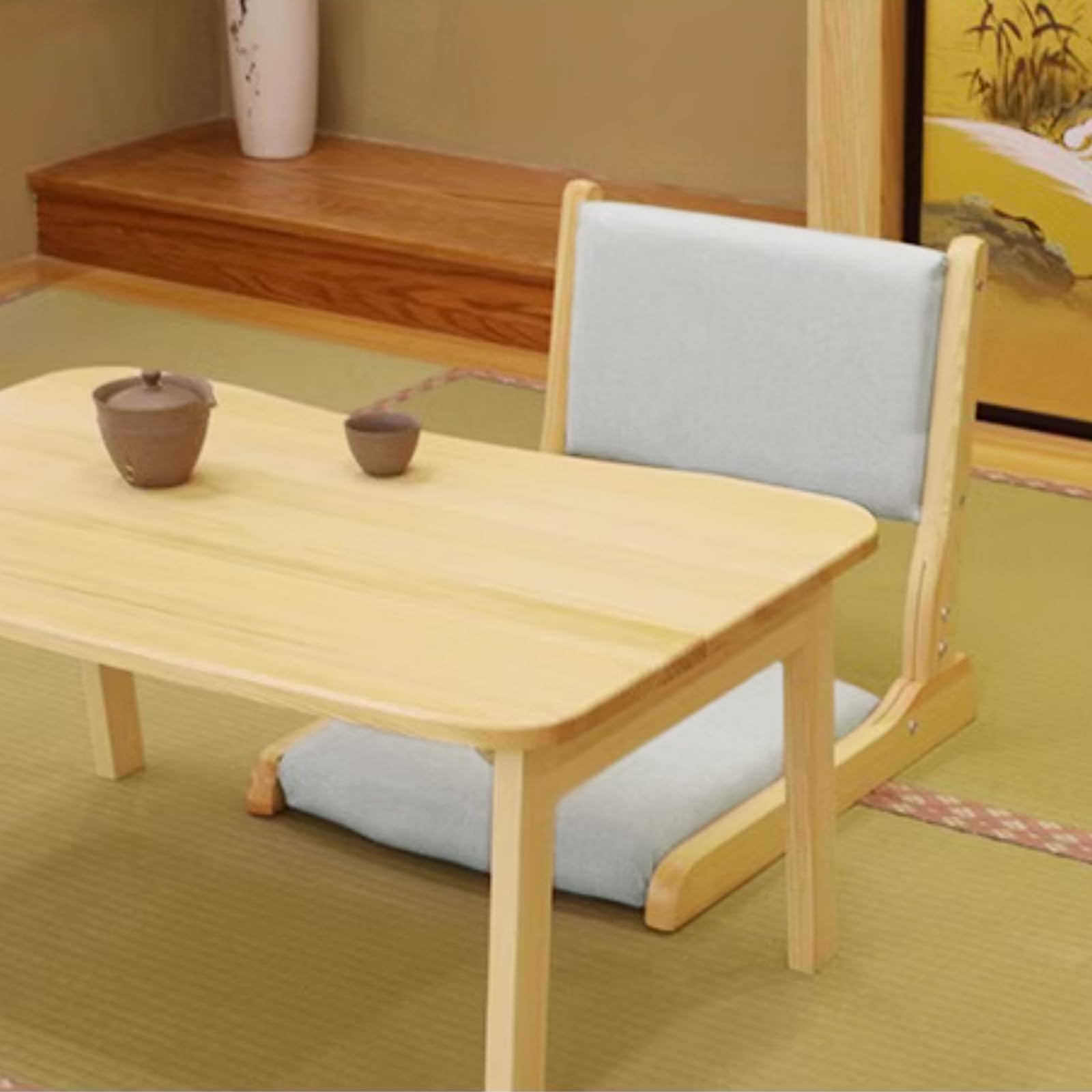 Amazon｜BOTUWASE 和式 座椅子 折りたたみ 畳 クッション付き 瞑想