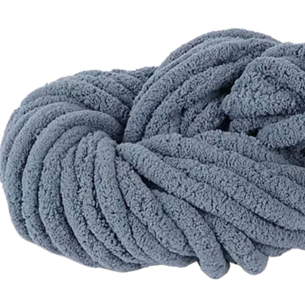 Wełna 250g/kulka Gruba włóczka, Miękka włóczka, Duży runo, Wełniany koc, Wełniana, Miękka włóczka, Duży runo, Wełniany koc, Wełniana włóczka do szydełkowania (Kolor: Granatowy) (Ciemnoszary)