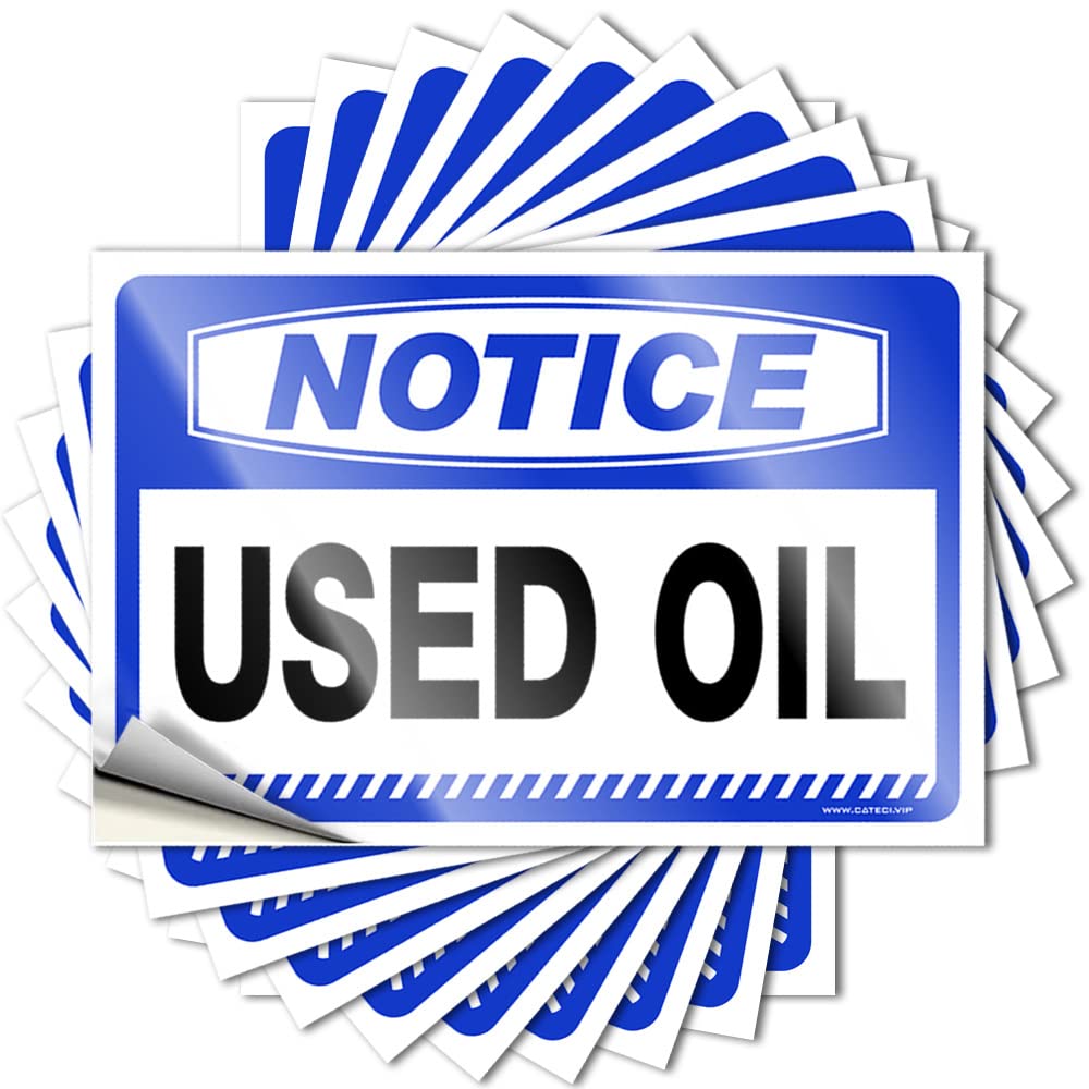 Balcony Decor Ideas Stickers | Notice Used Oil Vintage Durable Vinyl Sticker Easy Apply for Car(12X18CM)
