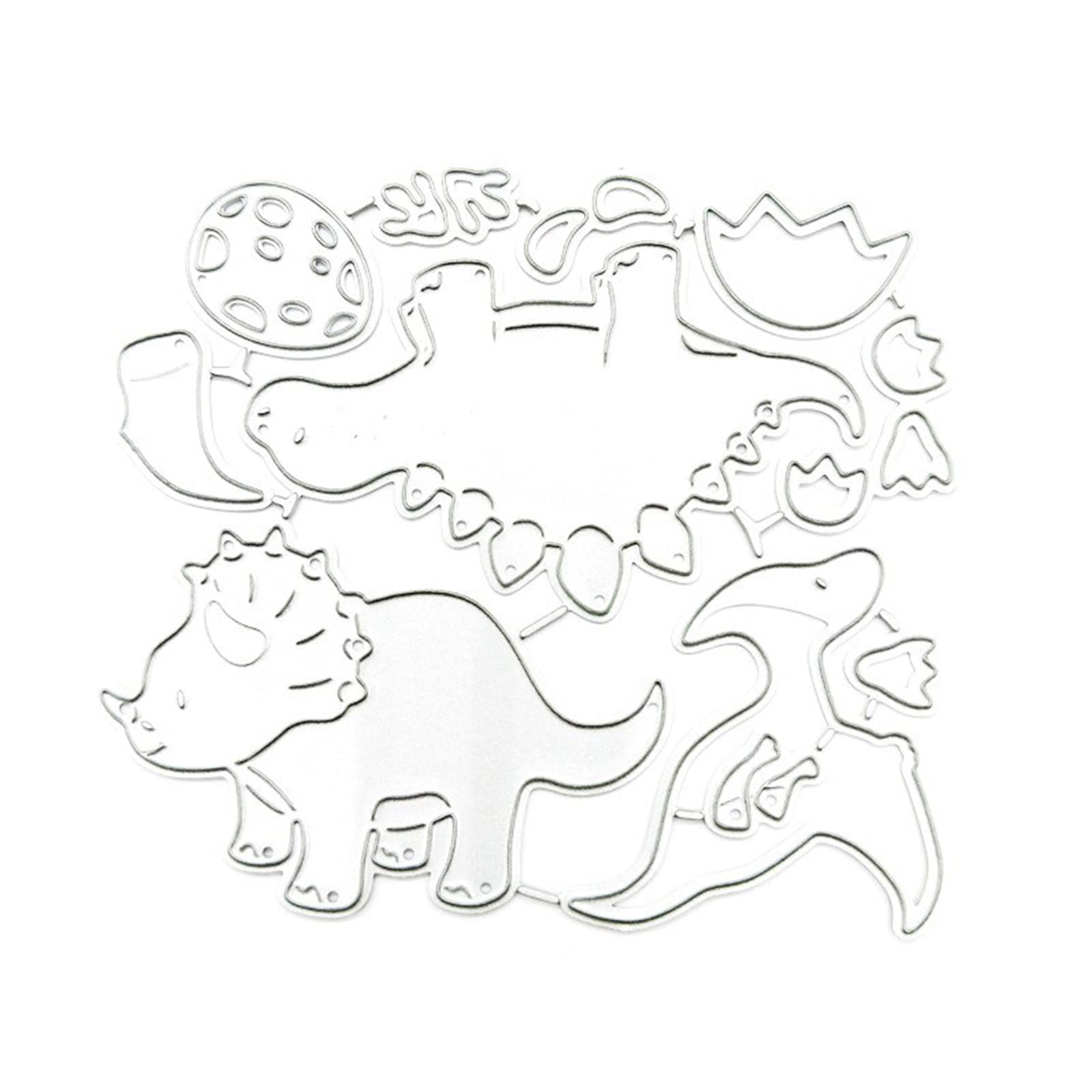 Jazuaiao Metal Die Cuts Dinosaur Cutting Dies Stencils Template for Scrapbook Album Paper Card Embossing Metal Dies
