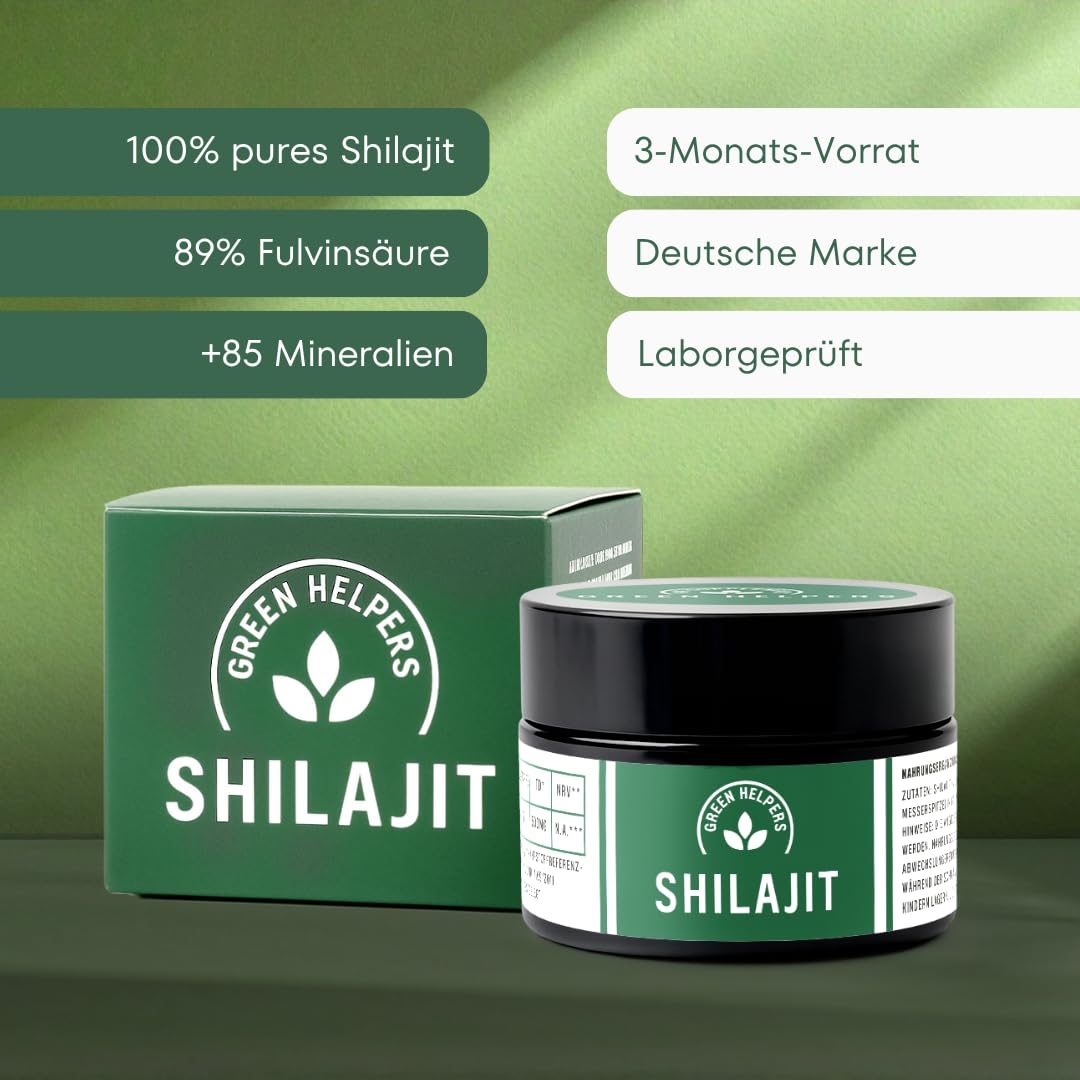 Shilajit Premium 100% puro | 89% acido fulvico | 85+ minerali | Resina pura Himalaya Mumijo Shilajit | Vegano