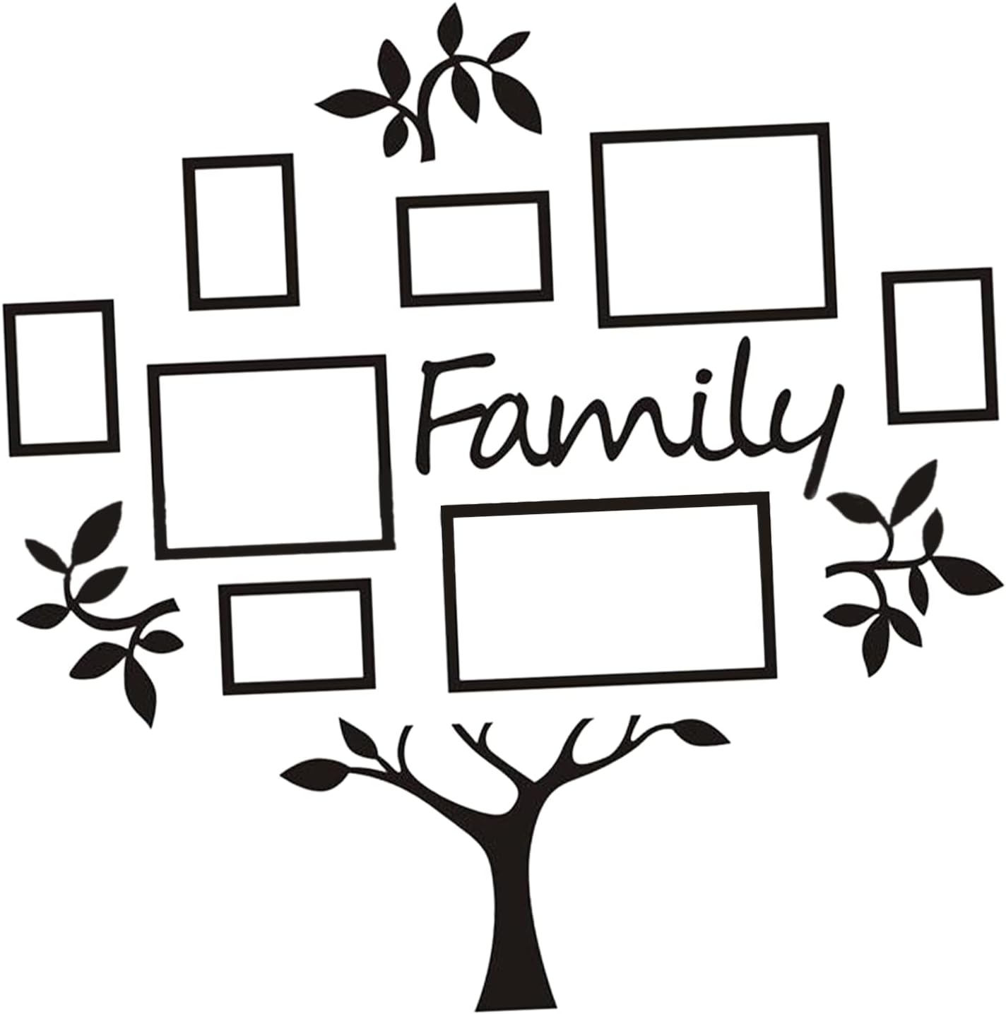 Photo Frame Wall Sticker, Family Tree Wall Decor Picture Frames Walls Sticker Acrylic Family Wall Decor Living Room Wall Decoration