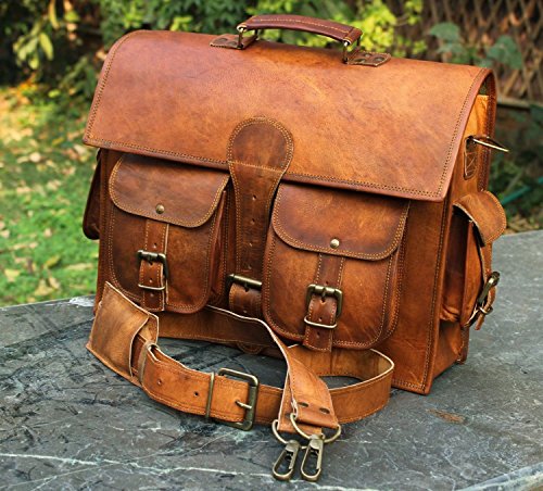 Cuero 43160-312866 Men'S Genuine Leather Vintage Laptop Messenger Handmade Briefcase Bag Satchel thumb #3