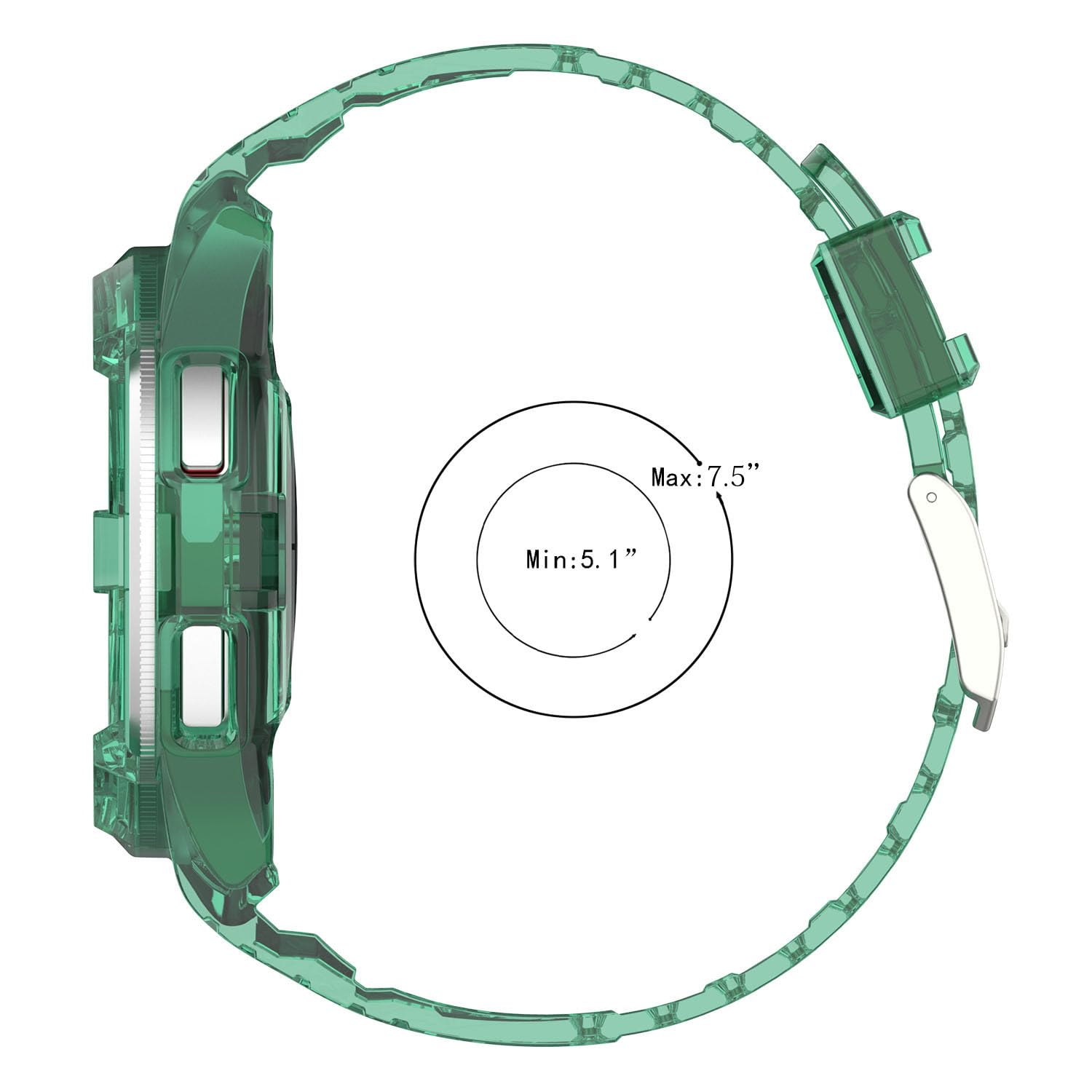 Senter Correa de repuesto de goma suave de liberación rápida para reloj inteligente Samsung Galaxy Watch 6 Classic de 43 mm y 47 mm