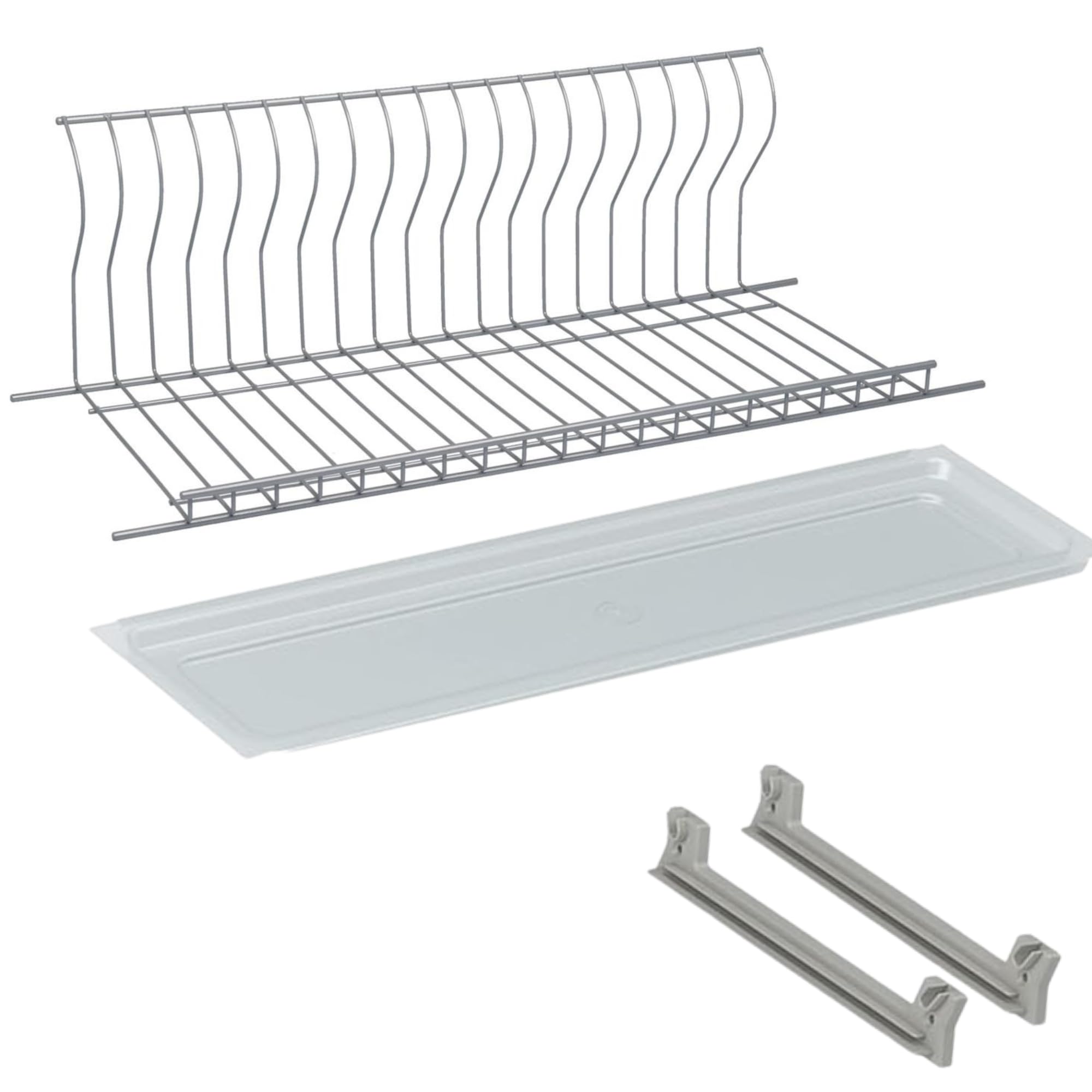 Scolapiatti in Cromo Protetto con Griglia Verticale - 86 cm, Alta Qualità, Ideale per Pensili da Cucina da 90 cm. Antiruggine, perfetta sostituzione, comprende portabicchieri e vaschetta