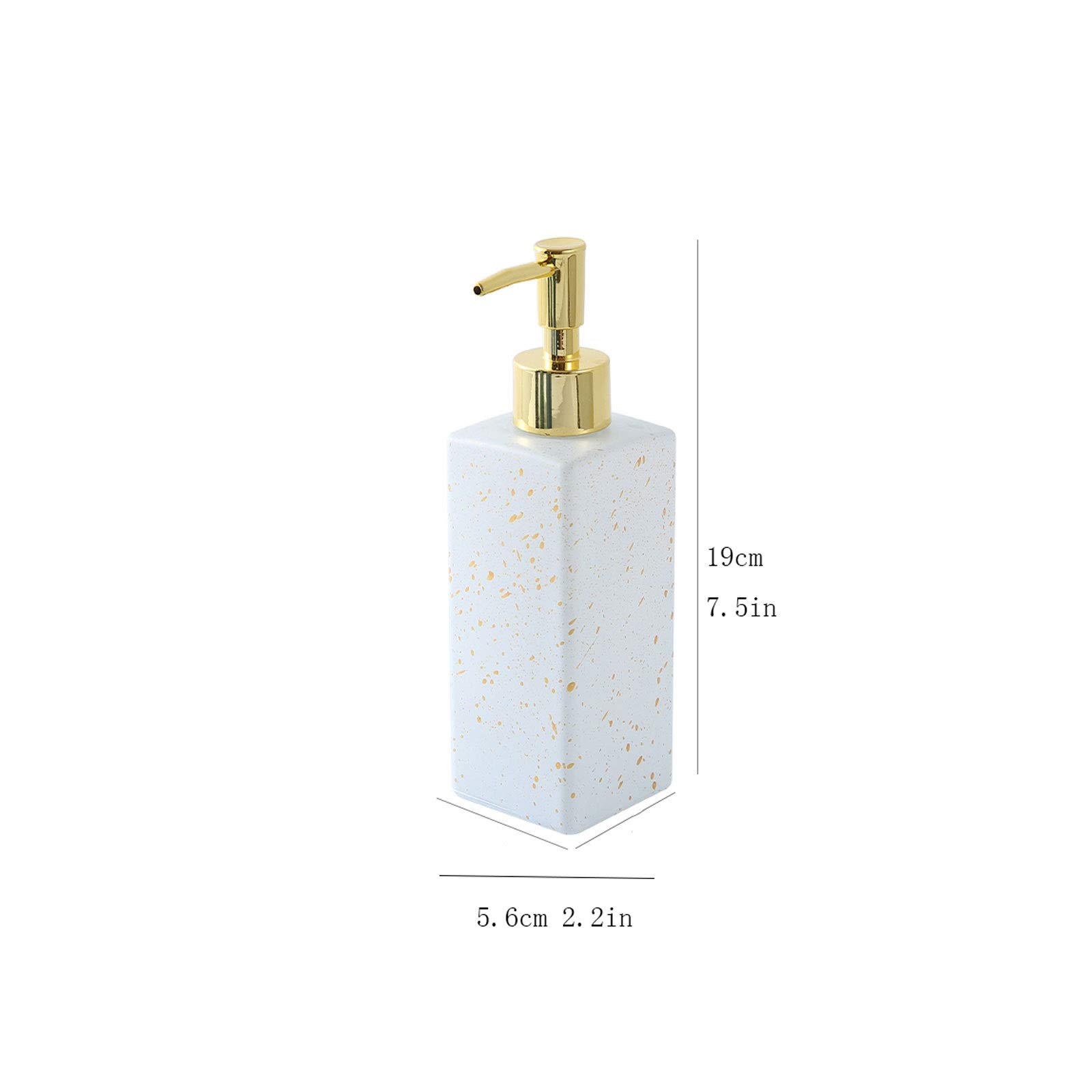 Dispenser di sapone in vetro per doccia – Qualità premium, formato grande, adatto sia per ciotola che per impugnatura, ideale per cucina e bagno, per oli essenziali e lozioni trasparenti (Colore: B)