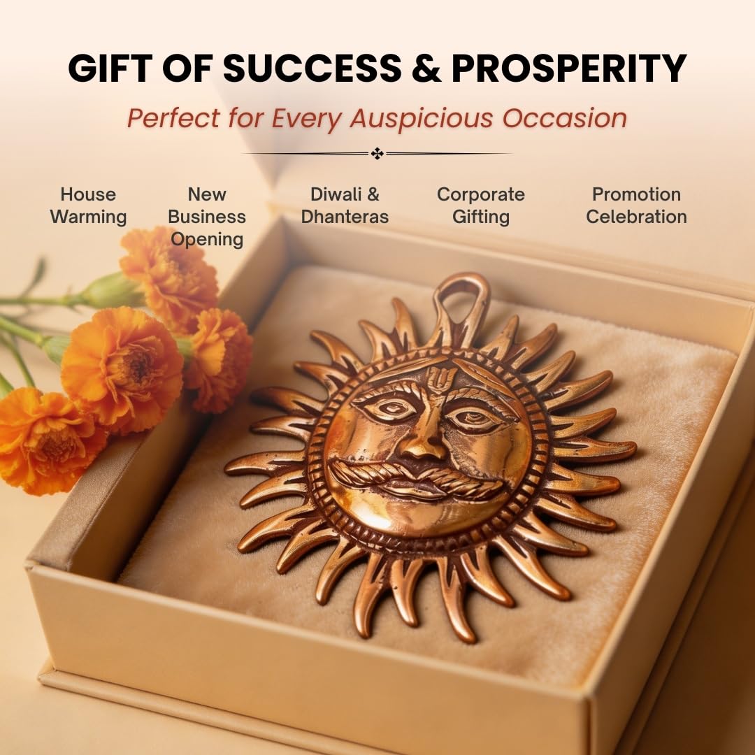 Copper Sun Idol - Vastu Remedy for Positive Energy -7
