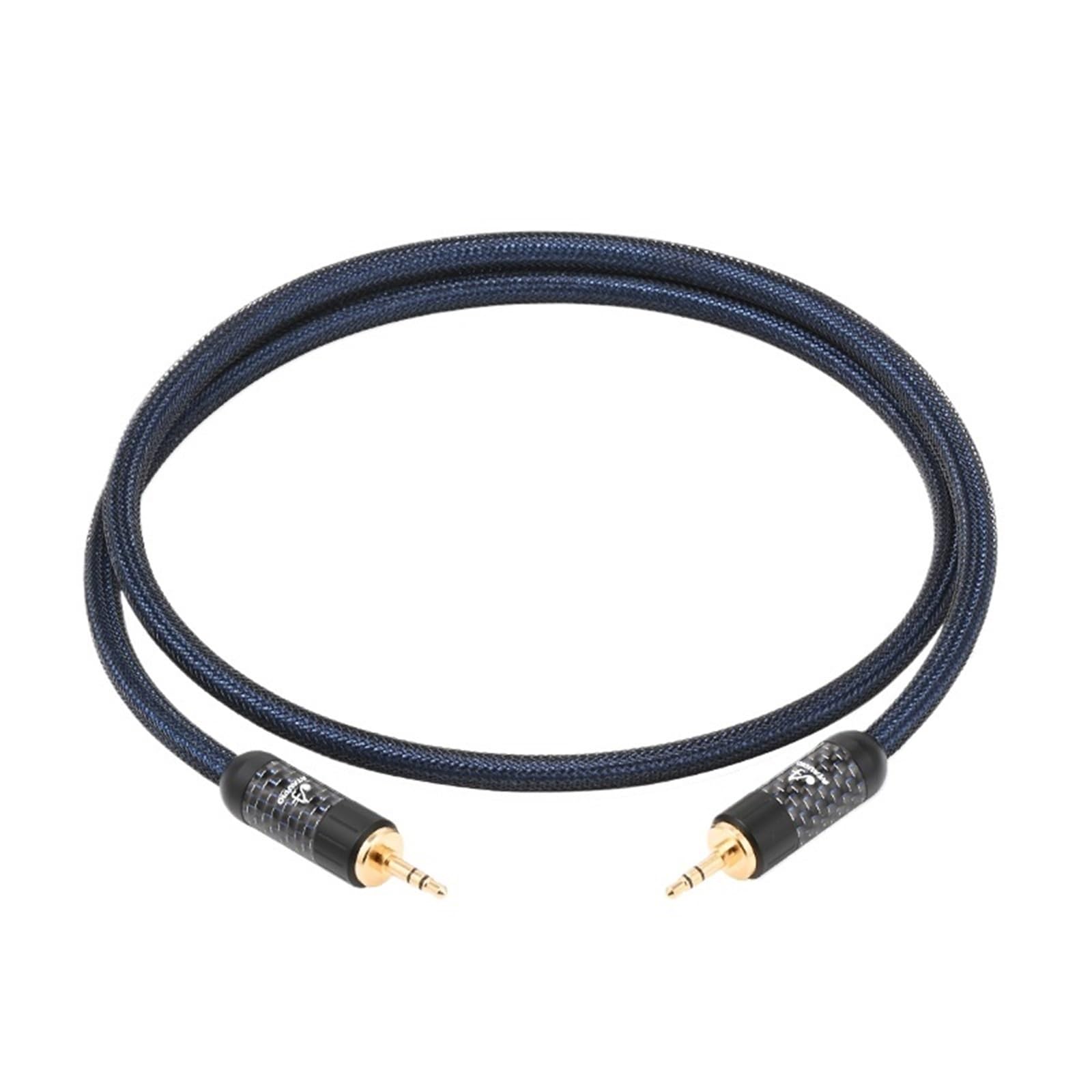 Kabel HiFi 3,5, czyste srebro, stereo, wtyczka jack 3,5 mm na wtyczkę, przedłużacz do słuchawek, głośników, telefonu (1,5 m)