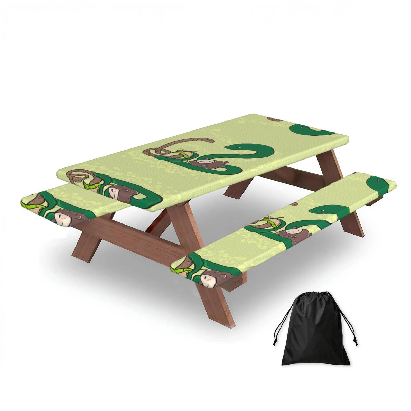 Zqytgfdc Black Sunflower Seeds Earthworm Snake Rectangular Water-Repellent Picnic Tablecloths, Outdoor Camping, Picnic, Bbq