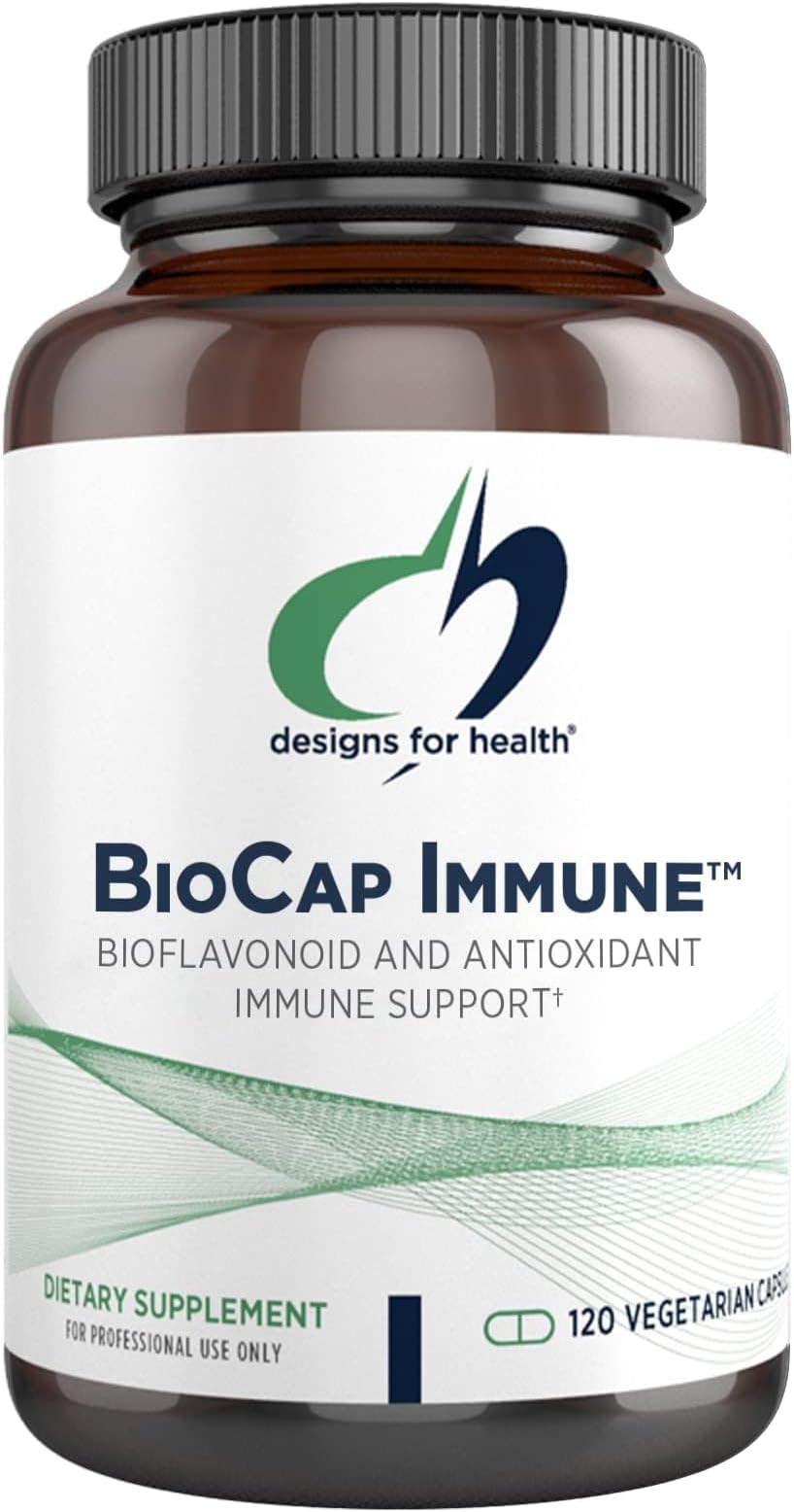 Designs for Health BioCap Immune - Antioxidant Immune Support Supplement - Vitamin C with Bioflavonoids, Vitamin D 2000 IU + Chelated Zinc - Resveratrol, Quercetin + Vitamin E (120 Vegan Capsules)