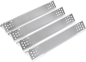 GFTIME 40.2CM Edelstahl Brennerabdeckung für Rösle Videro G3, G3-S, G3-S Nero, Vario+, Flammenverteiler für Rösle Videro G2, G4, G6 Serie und Sansibar, 4 Stück