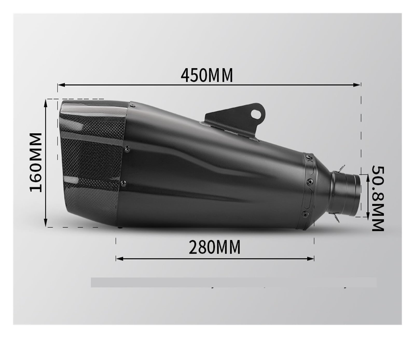 Motorradauspuffschalldämpferrohre Motorrad-Auspuffrohr Mit Zwei Löchern, Universeller Schalldämpfer Für Motorräder, 51 Mm, Motorradzubehör, Ersatzteil