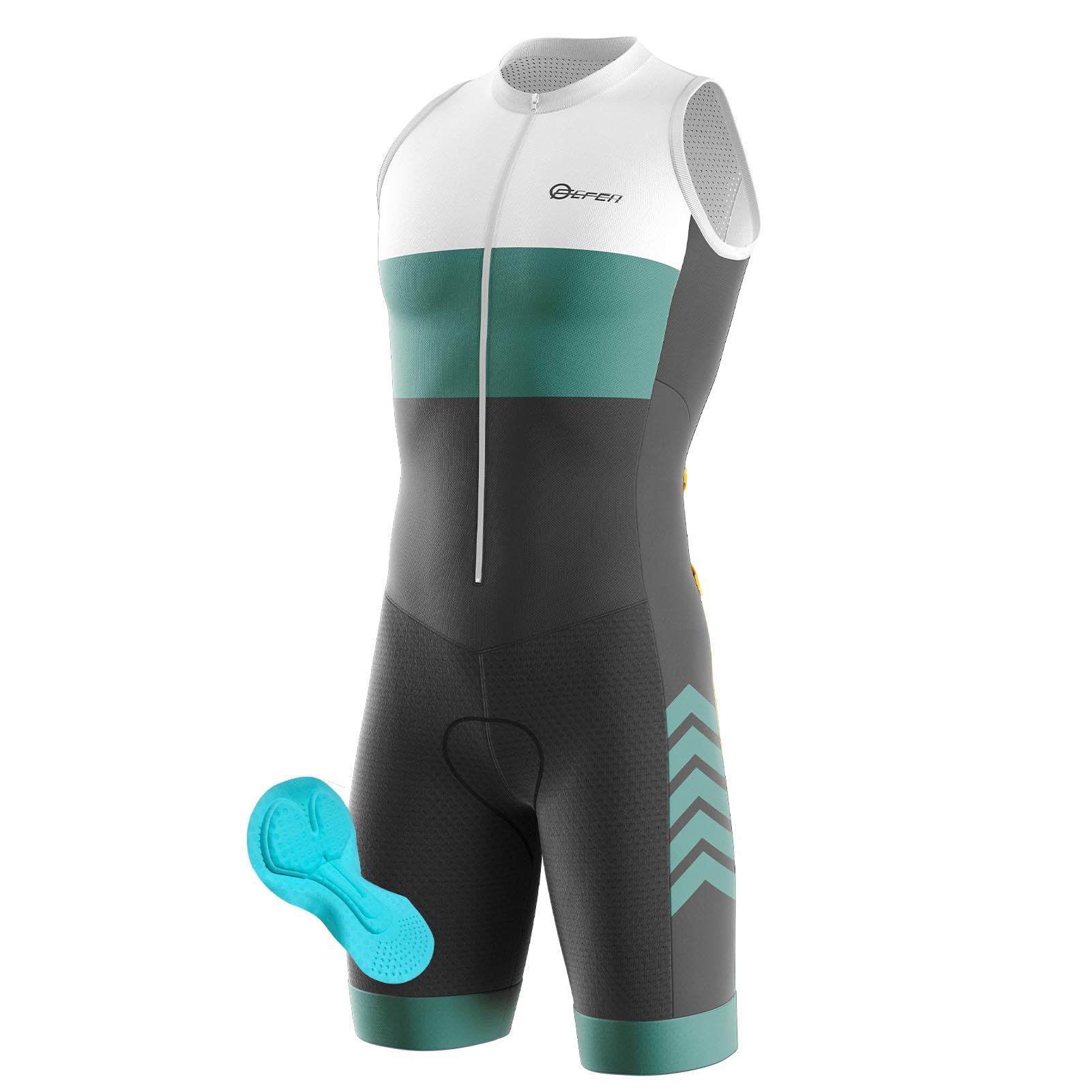 Pactimo Mens Cycling Suit Pactimo Cycling Skinsuit Men Men's Triathlon Suit  Swim/Bike/Run