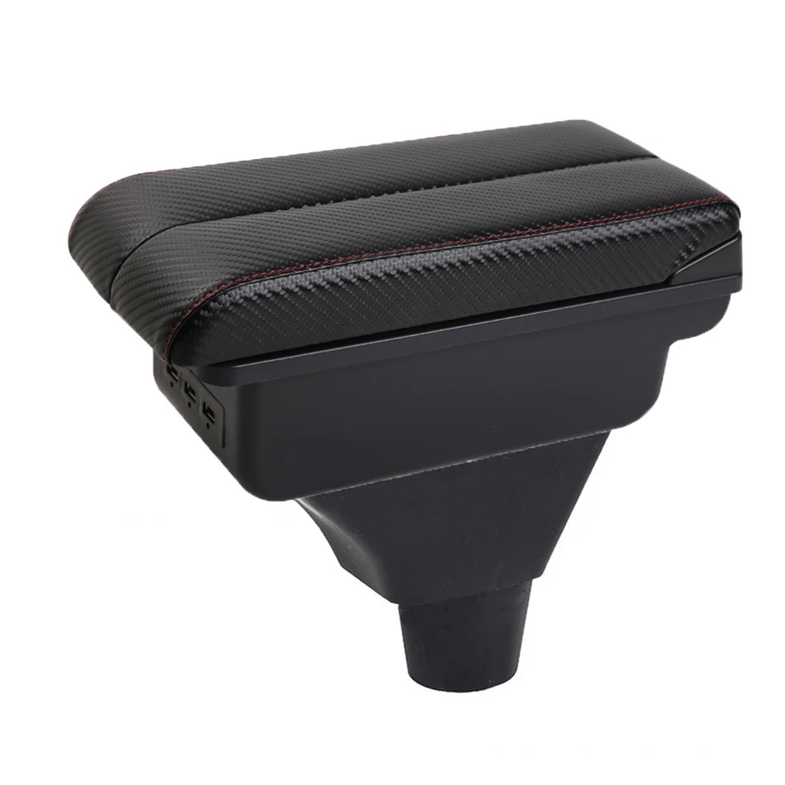 Ggwqoops Car Armrests For Civic For Ep3 Car Central Armrest Storage Box Elbow Support For Drivers And Passengers Armrest Box(C-3USB-Red Line)
