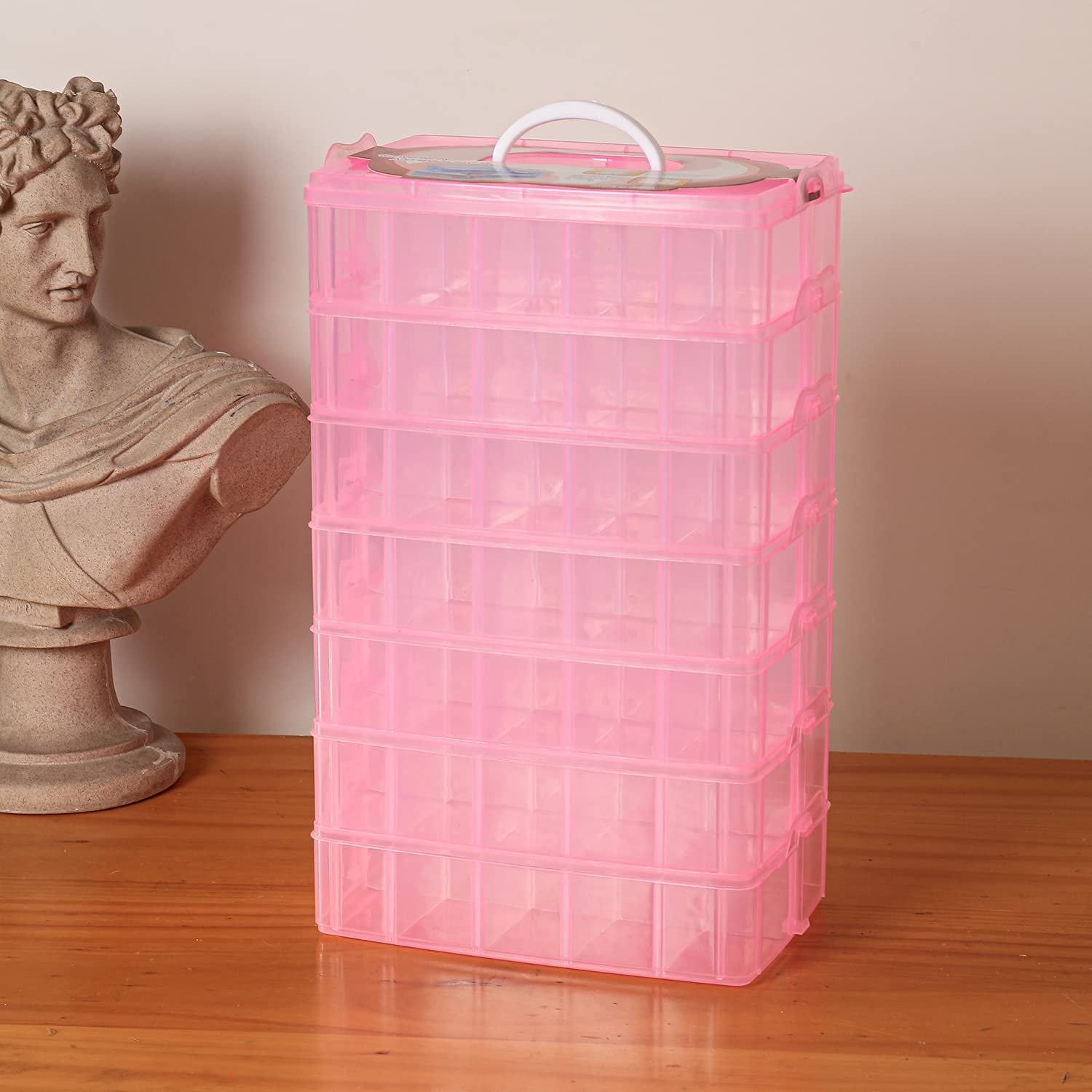 Snapklik.com : 7 Layers Stackable Storage Container, 70 Adjustable ...