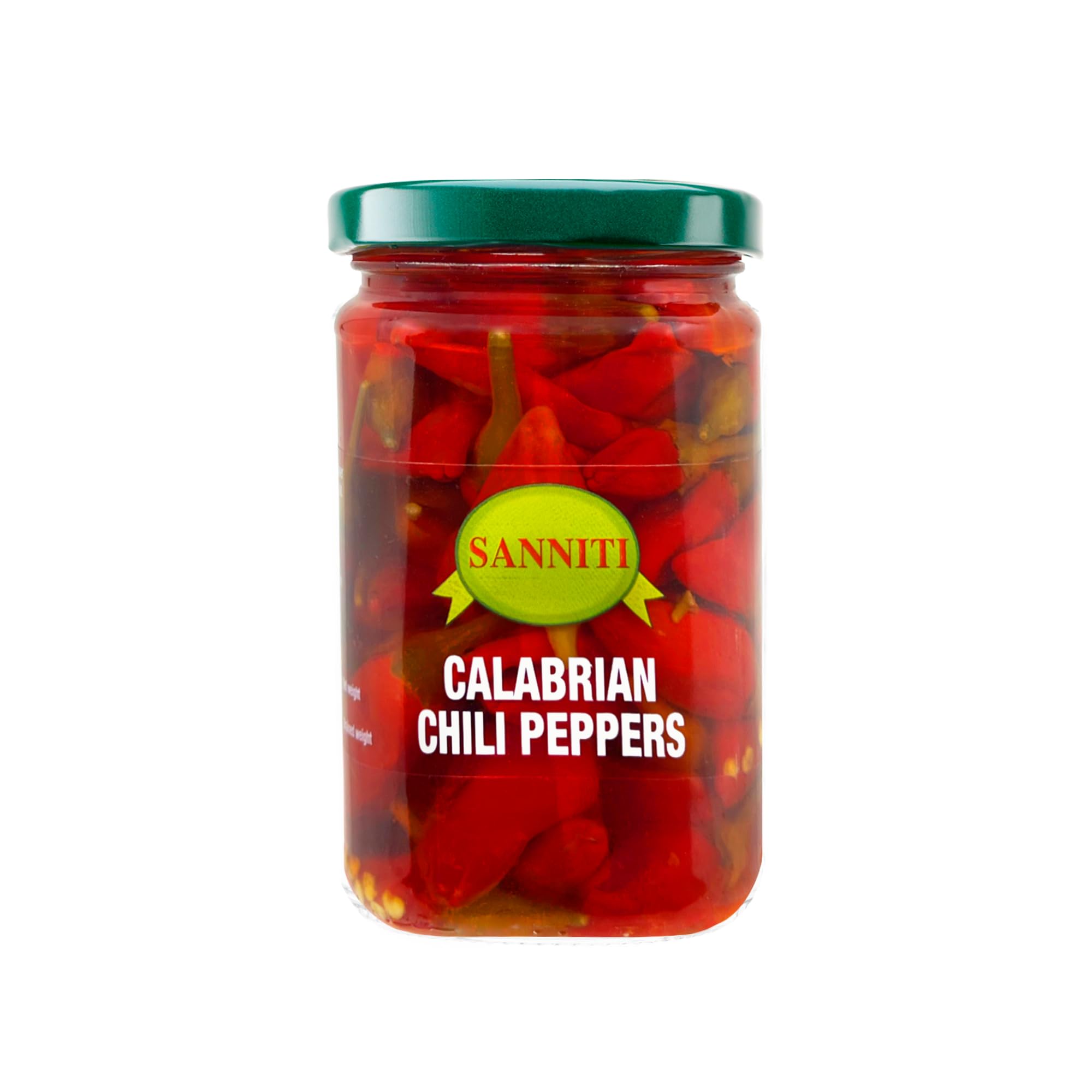 Sanniti Calabrian Chili Peppers | Italian Hot Long Chili Peppers | Perfect for Sandwiches, Salads, Pasta Sauces & More | 10 ounce Jar