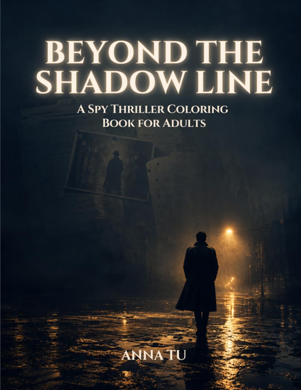 BEYOND THE SHADOW LINE: A Spy Thriller Coloring Book for Adults | 60 Cinematic Espionage Illustrations | Moody Stress Relief Art for Thriller Lovers & Cold War Aesthetic Fans