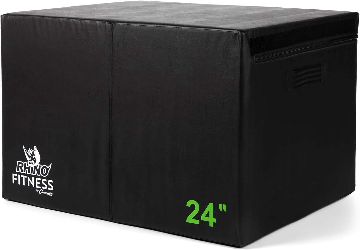 Champion Sports Foam Plyometric Box, Black - Durable Jump Boxes for Training with Handles, Hook and Loop Flaps - Stackable Plyo Box Jumps for Gym - Multiple Sizes Champion Sports Foam Plyometric Box, Black - Durable Jump Boxes for Training with Handles, Hook and Loop Flaps - Stackable Plyo Box Jumps for Gym - Multiple Sizes