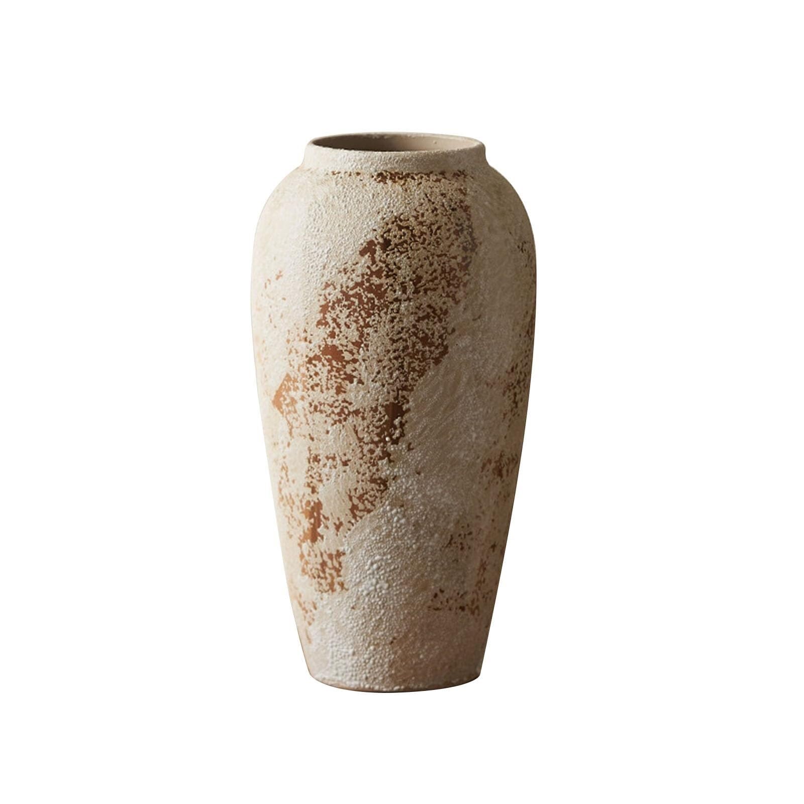 Entryway Decor Rustic Ceramic Vase For Dried Flowers Ornament for Living Room Unique House Gifts