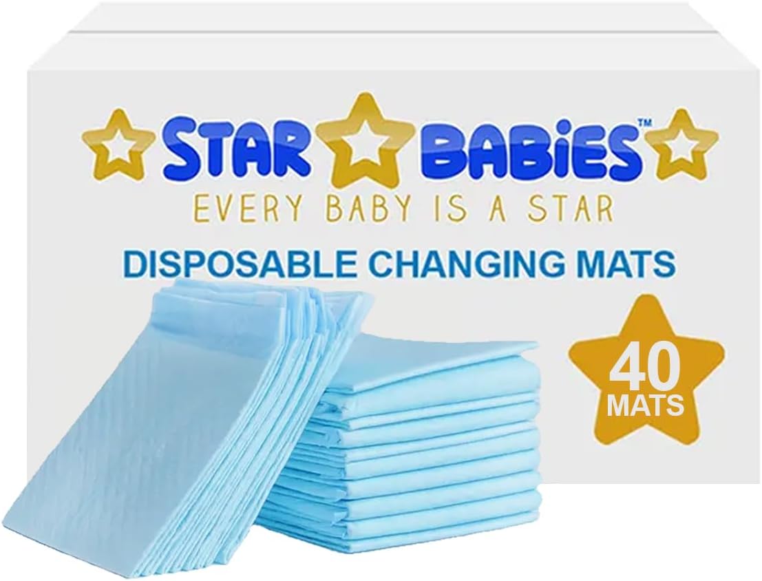 Disposable Changing mat Large (45 x 60cm) Pack of 40 - Blue