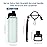 Volhoply Insulated Water Bottles Bulk 2 Pack, 40 oz Stainless Steel Bottle with Paracord Handle & Spout Lid, Double Walled Metal Water Cups with Wide Mouth, Reusable Big jug for Adults(Fog,2 Set)