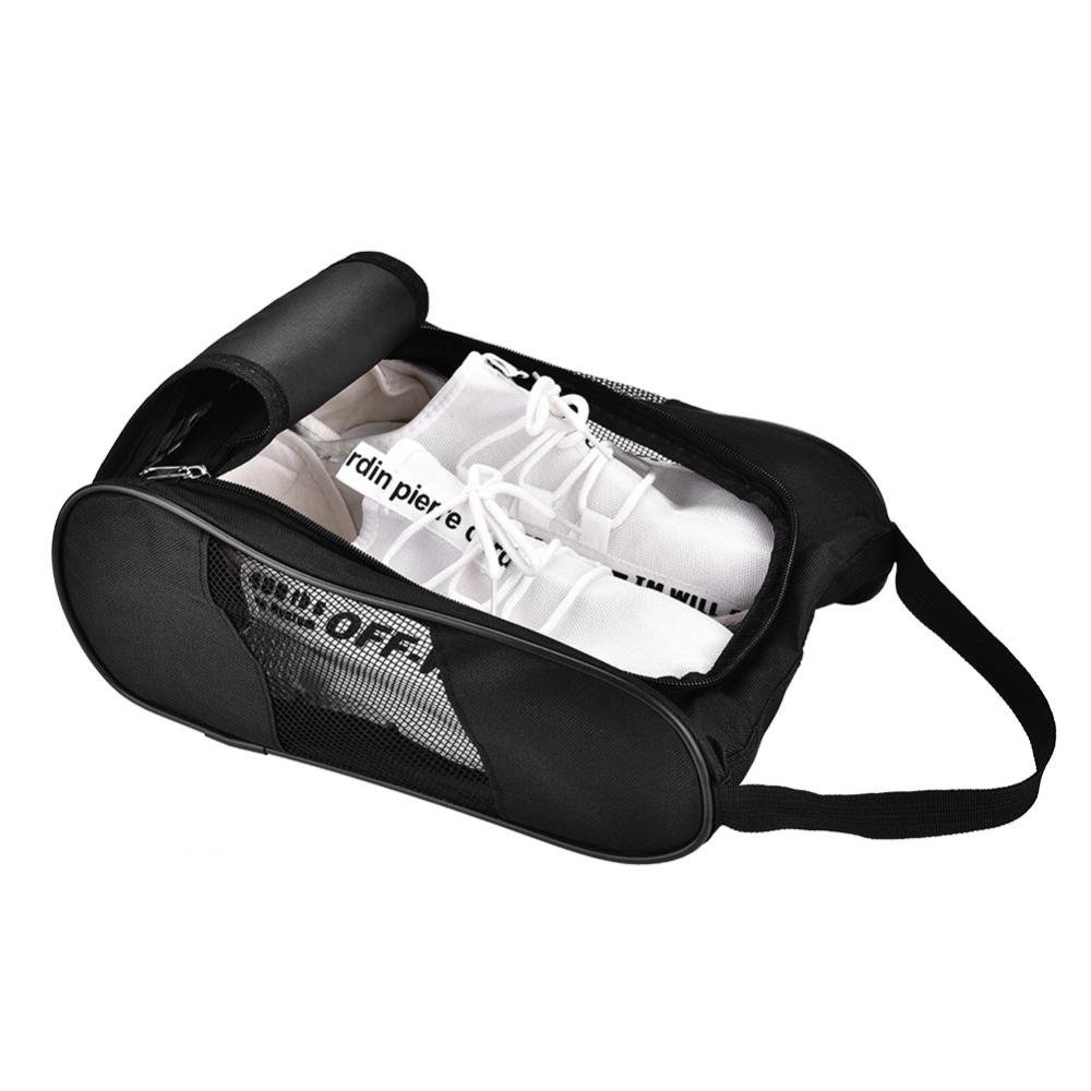 Bolsa para Zapatos de Golf, Transpirable Portátil Bolsa de Zapatos Deportivos Bolsa de Almacenamiento (Negro)