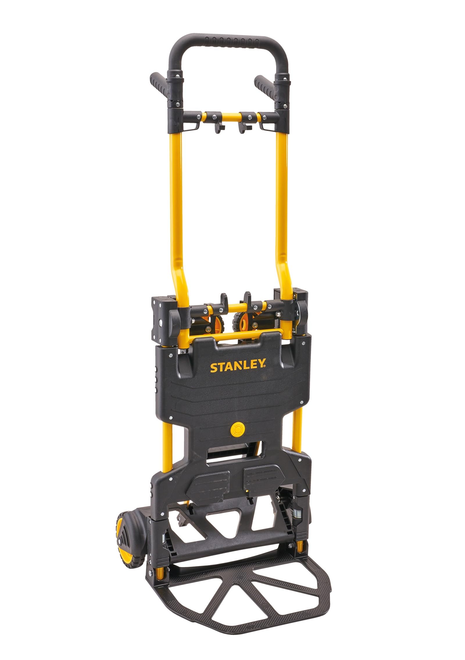 Stanley FT586 - Camión Plegable 2 en 1 - Carretilla de Mano Convertible y Carro de Plataforma, Capacidad de 80 kg/137 kg, Acero Resistente, Plegable Compacto para Bricolaje y Uso Profesional
