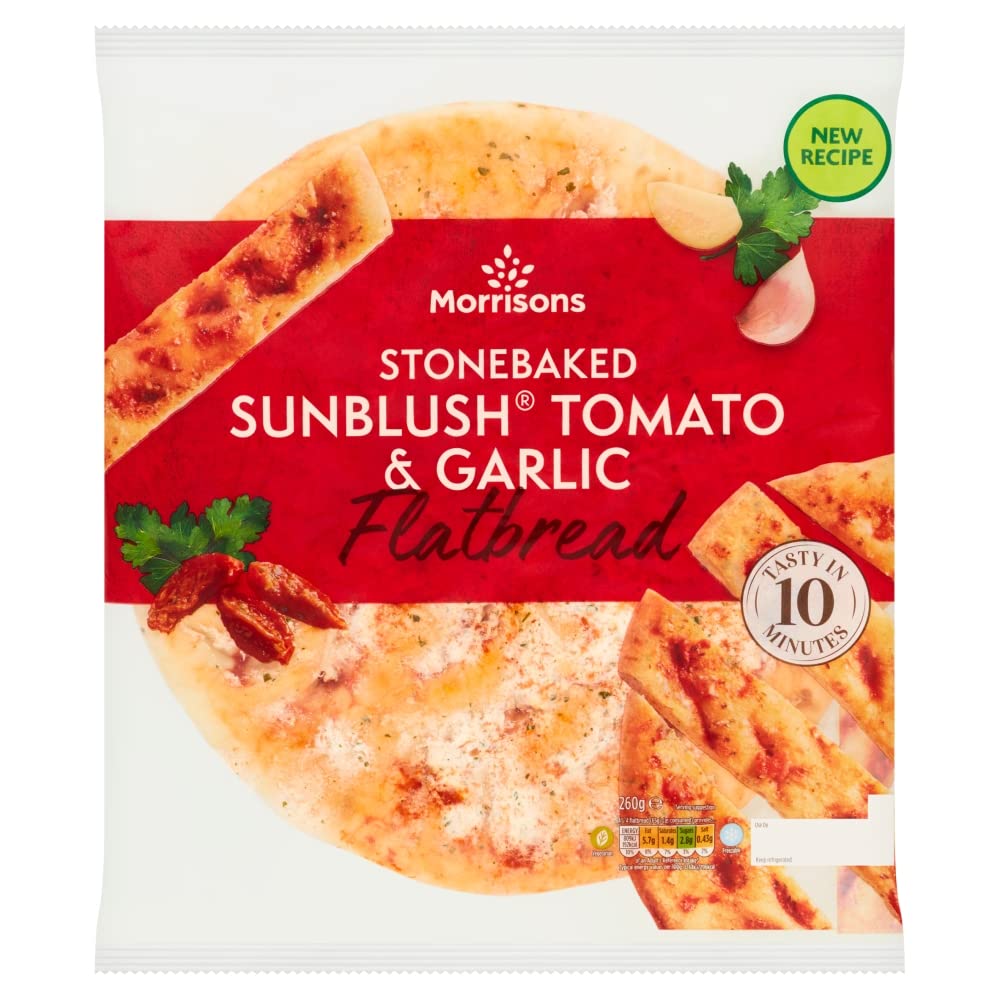 Morrisons Stonebaked Sunblush Tomato & Garlic Flatbread, 260g