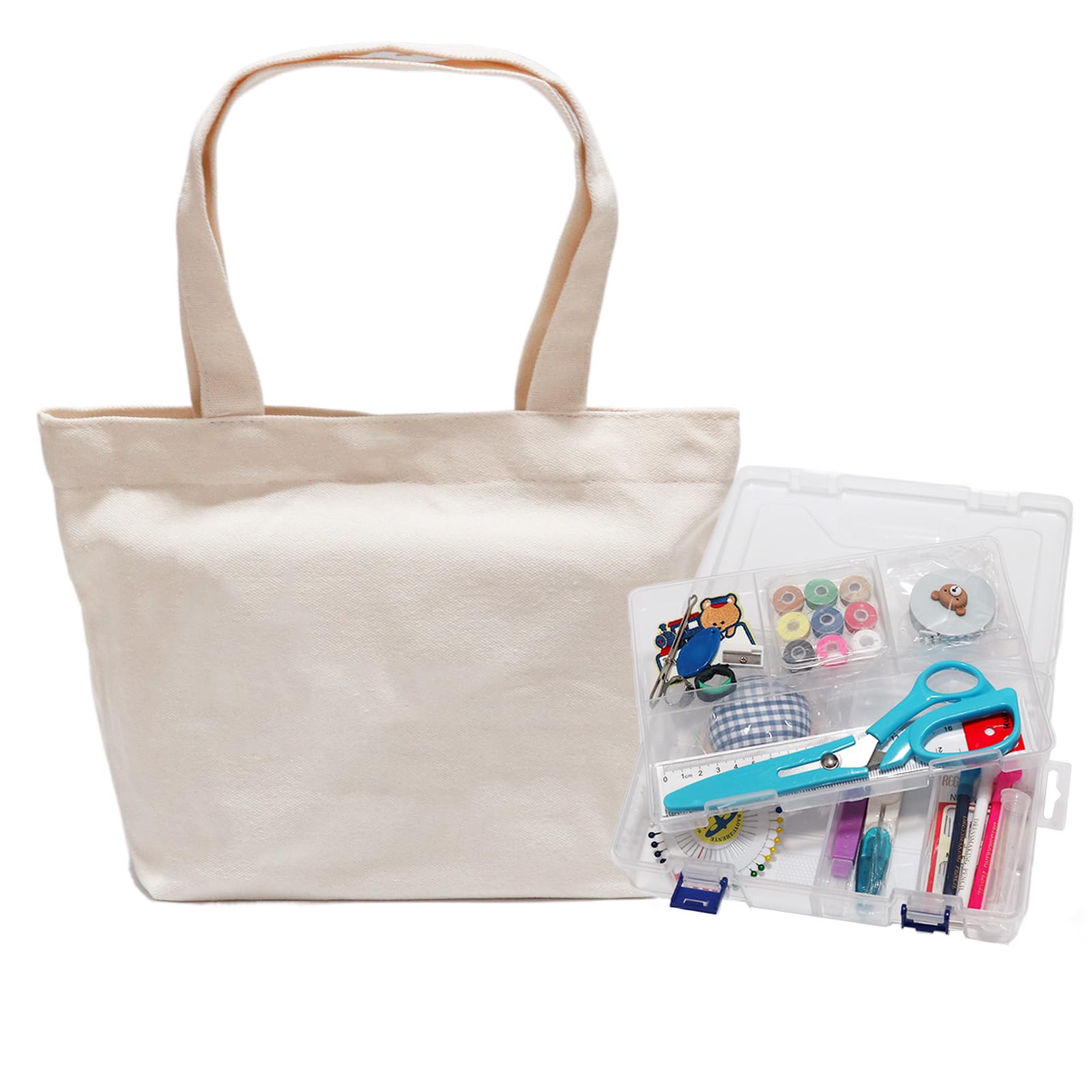 Amazon | 1ze1ziyo 裁縫セット トートバッグ 小学生 トートバッグ