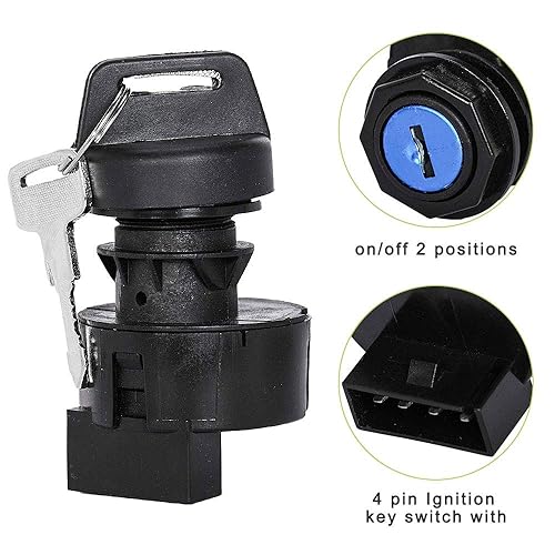 Miniatura 2 de HIFROM Interruptor de llave de encendido de 4 pines de repuesto para Polaris 2000-2001 ATV 250 400 500 Trailblazer Scrambler Sportsman ciclomotores