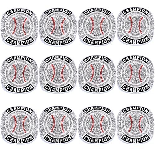 Size 7-14 Softball Baseball Championship Rings Basebll Ring Trophy Sport Ball Award Gift Winner Tournament Team