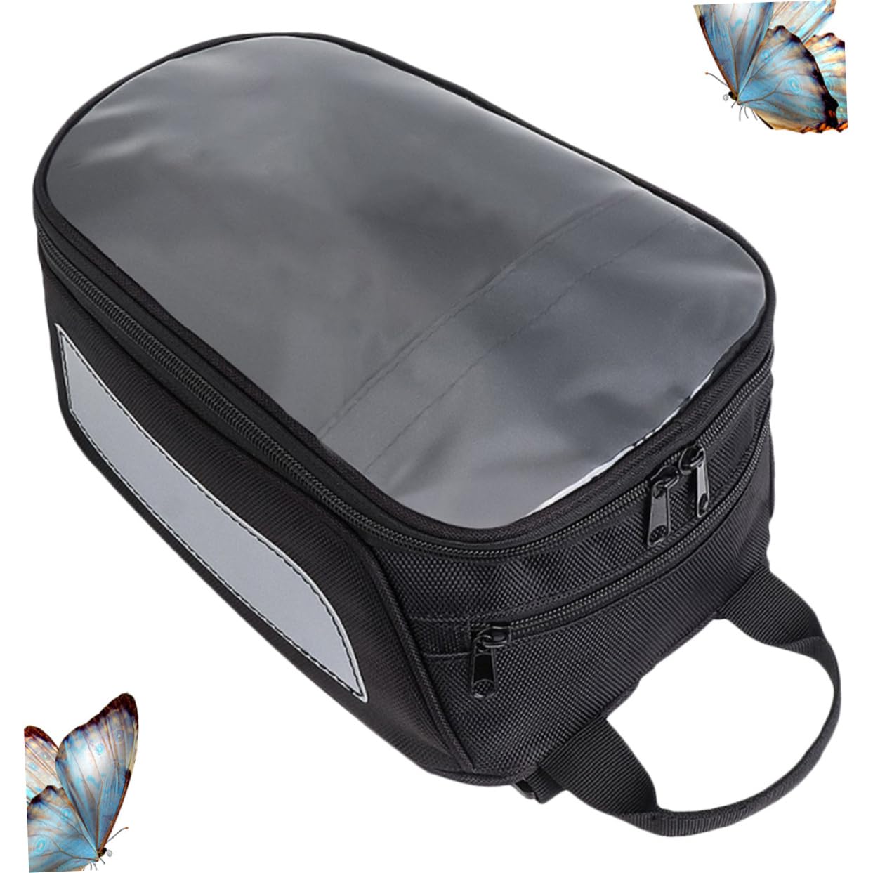 Cabilock Magnetische Motorradtasche Mit 4 Magneten Trägertasche Aus Robustem Material Organizer Mit Mehreren Fächern Für Lange Fahrten