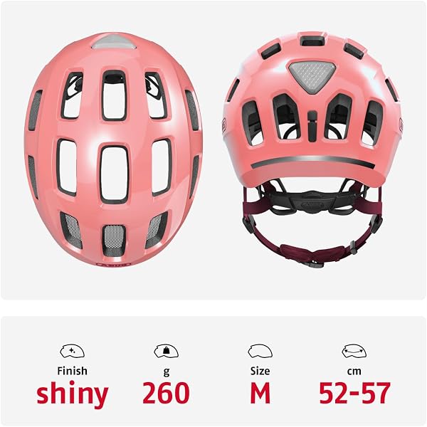 ABUS Youn-I 2.0 Casco per Ragazzi - Casco da Bicicletta con Luce per Bambini, Adolescenti e Giovani Adulti - per Ragazze e Ragazzi - 3