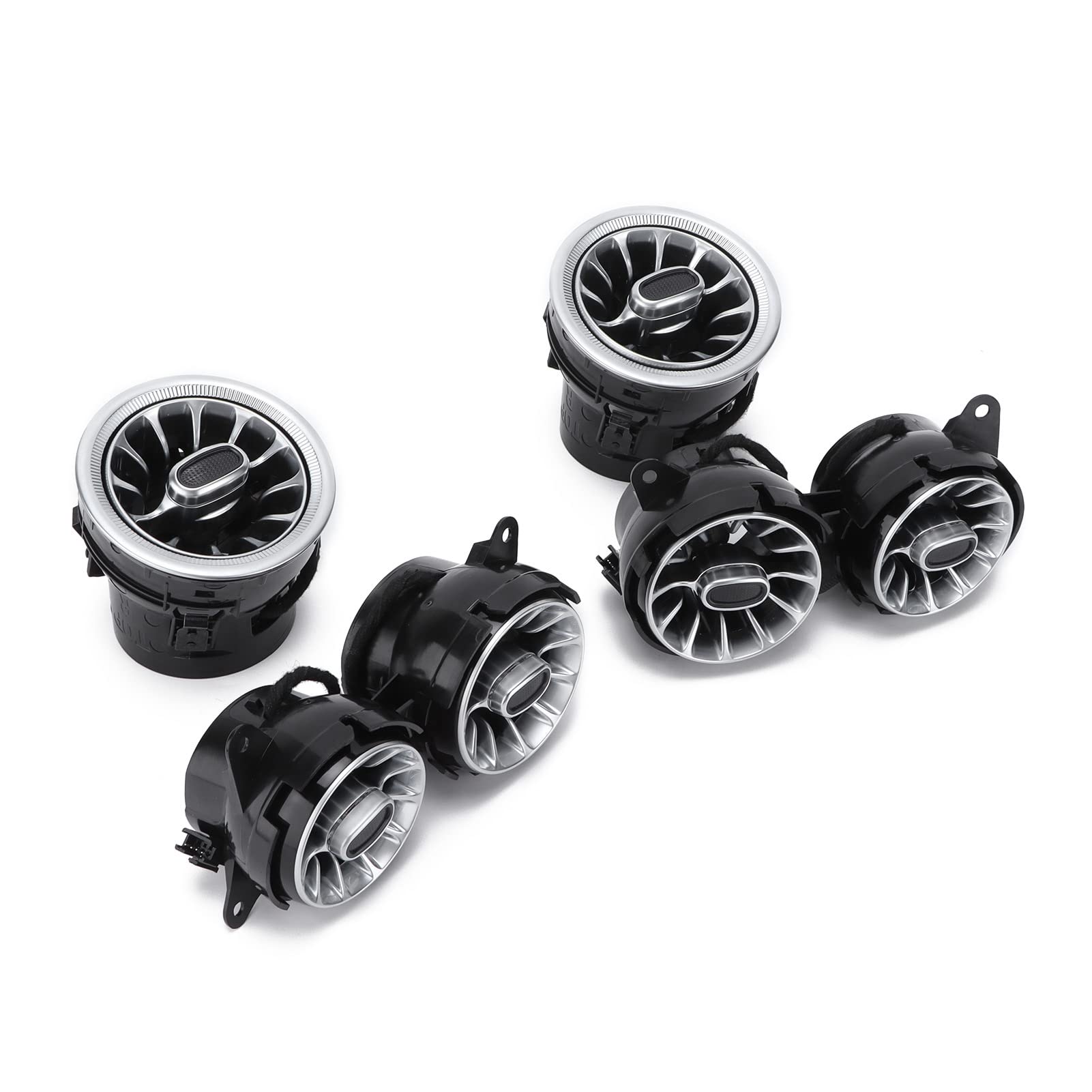 Kit de ventilación de Aire de turbina LED 64 Color de luz Ambiental Delantero para la Clase Mercedes S W222 2018 2020 ABS PC Material Play 6pcs