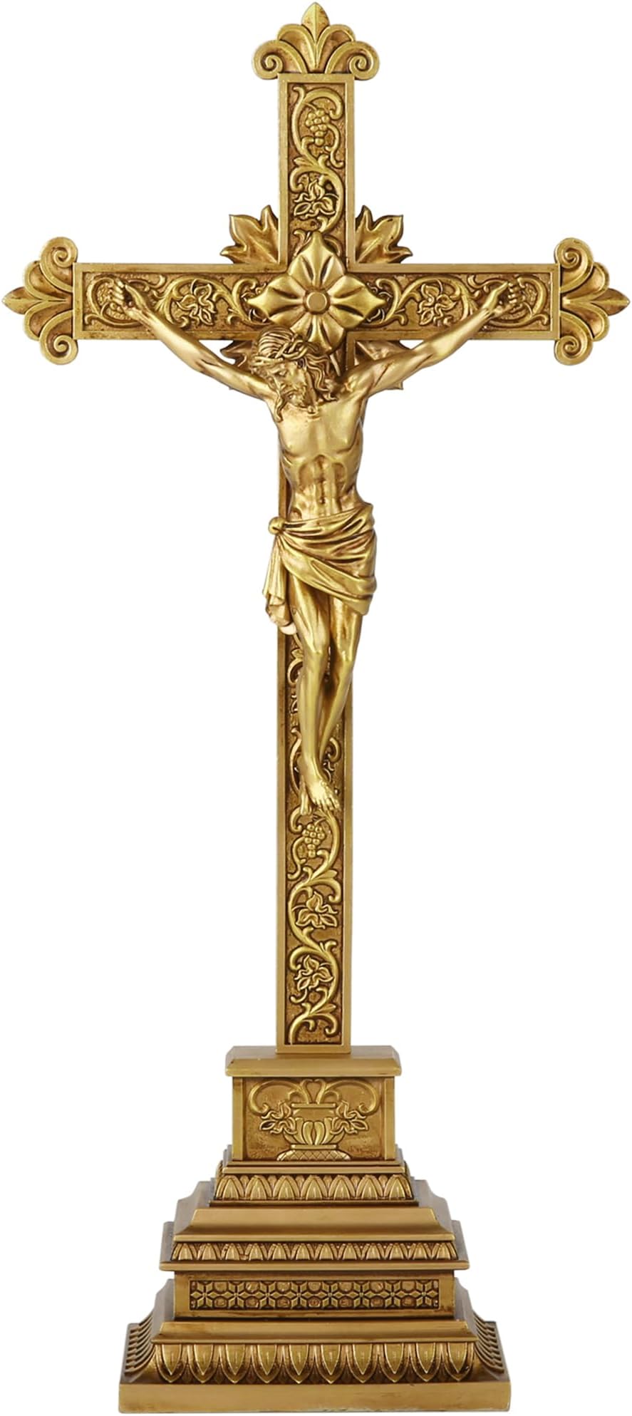 Gold Standing Crucifix