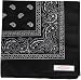 Soophen Paisley One Dozen Cowboy Bandanas (Black 22 X 22 in , 12-Pack)