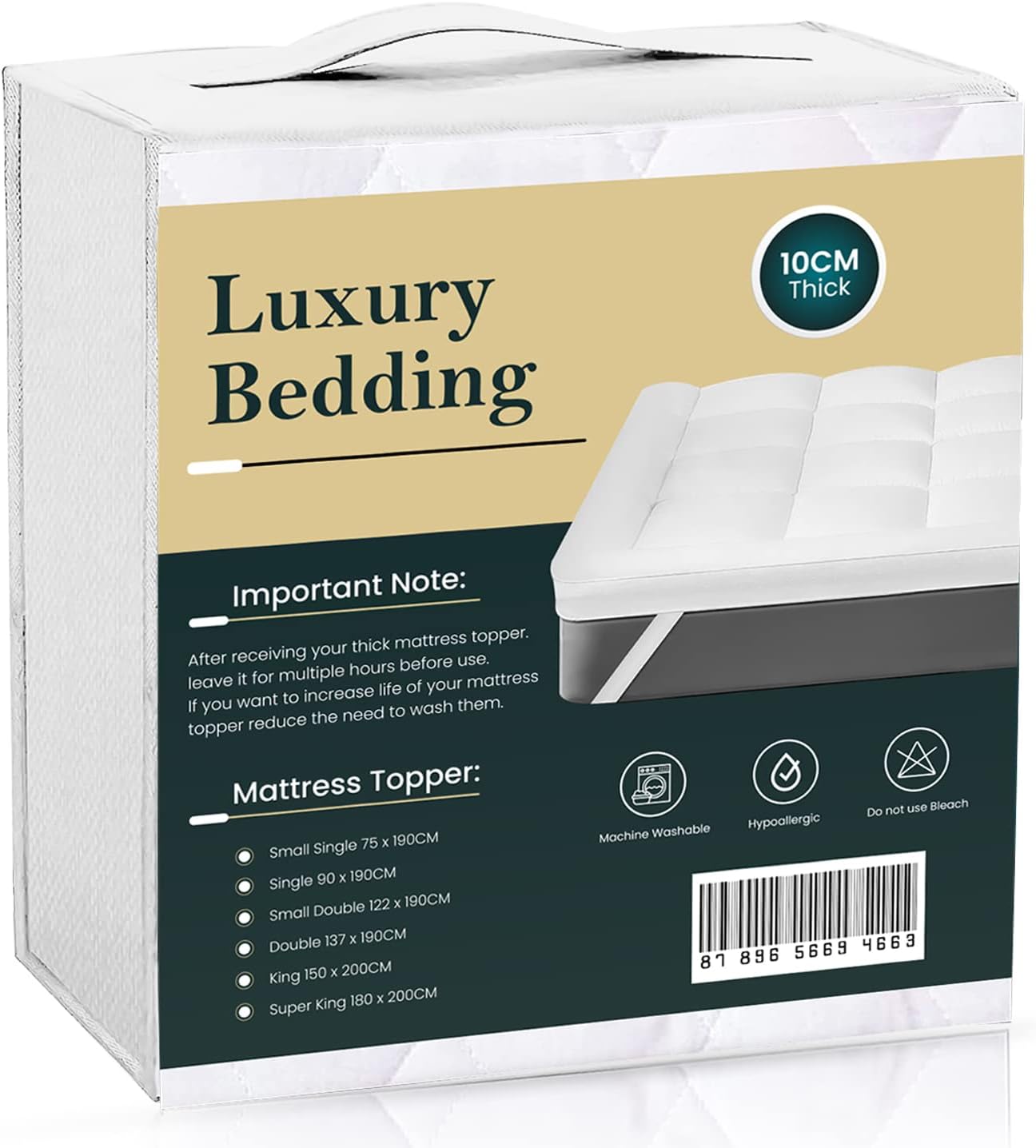 Linens World Bed Topper Double with Strong Straps Double Matress Topper