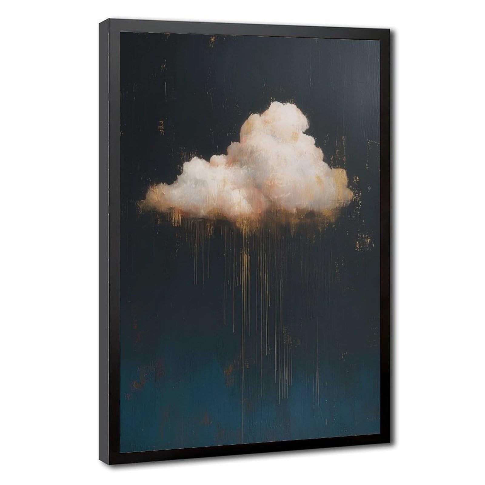 Bareronor Brown Golden Hour Raincloud Canvas Poster Bedroom Decor Landscape Office Room Decor Gift 12" L X 18" W