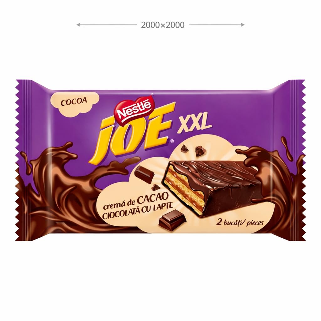 Nestlé Joe XXL Wafer al Cacao con Crema di Cacao e Cioccolato al Latte, 20 Pezzi, 920 g