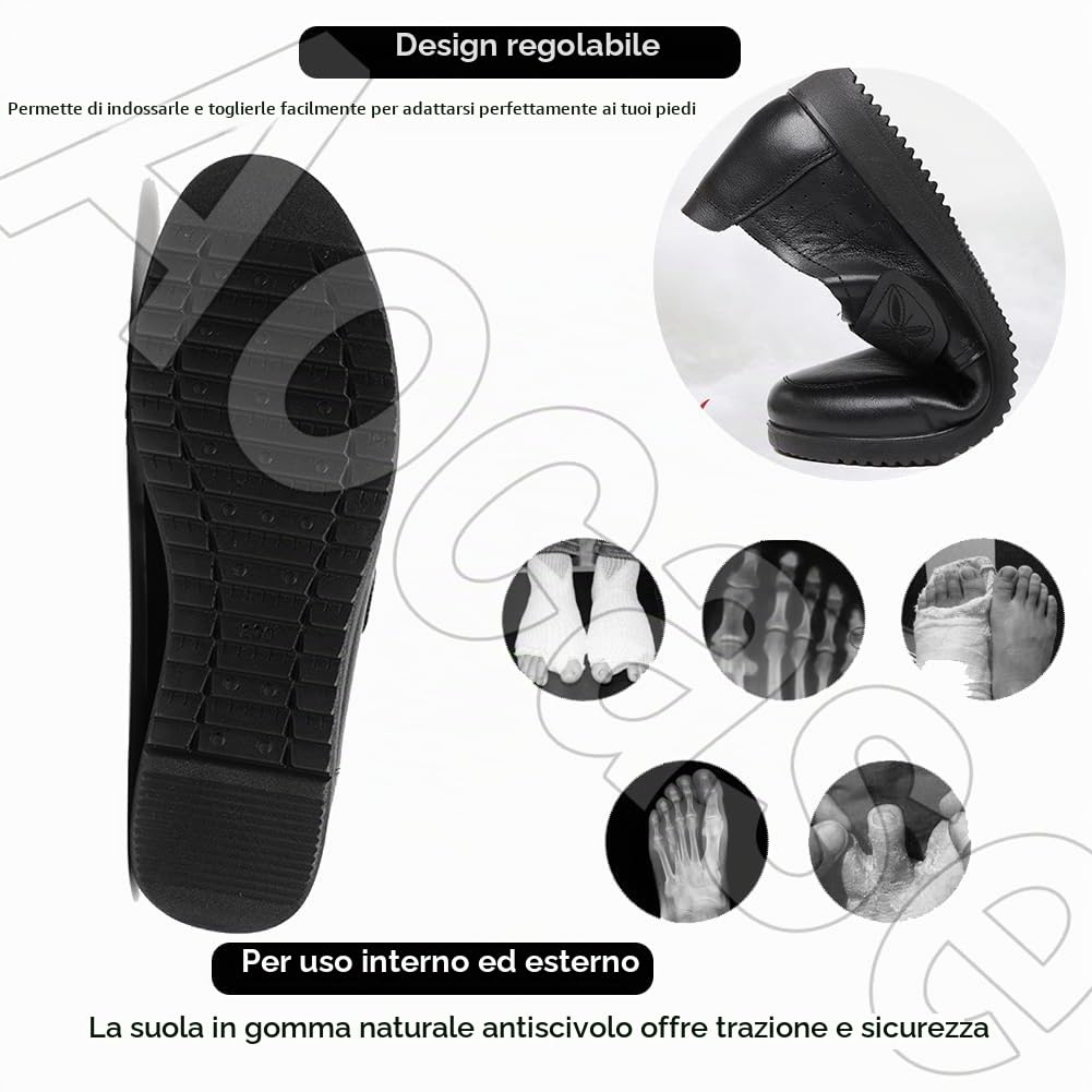Scarpe Ginnastica a Strappo Scarpe Ginnastica Ortopediche Sandali Ortopedici Slip-on da Donna Scarpe Comode per Camminare Scarpe per Anziani Donna,Nero,42/260mm