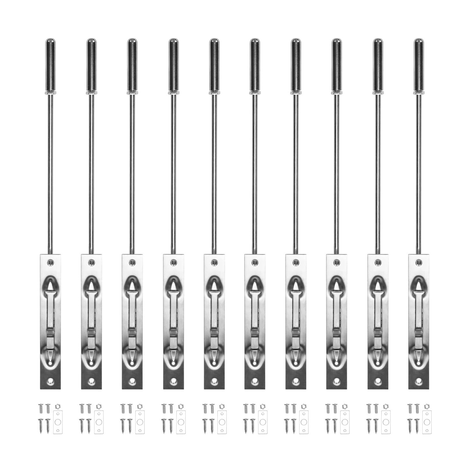 10 Uds extensión de palanca puerta perno descarga cerradura oculta seguridad pernos acero inoxidable pestillos for accesorios puertas Para Puerta Móvil
