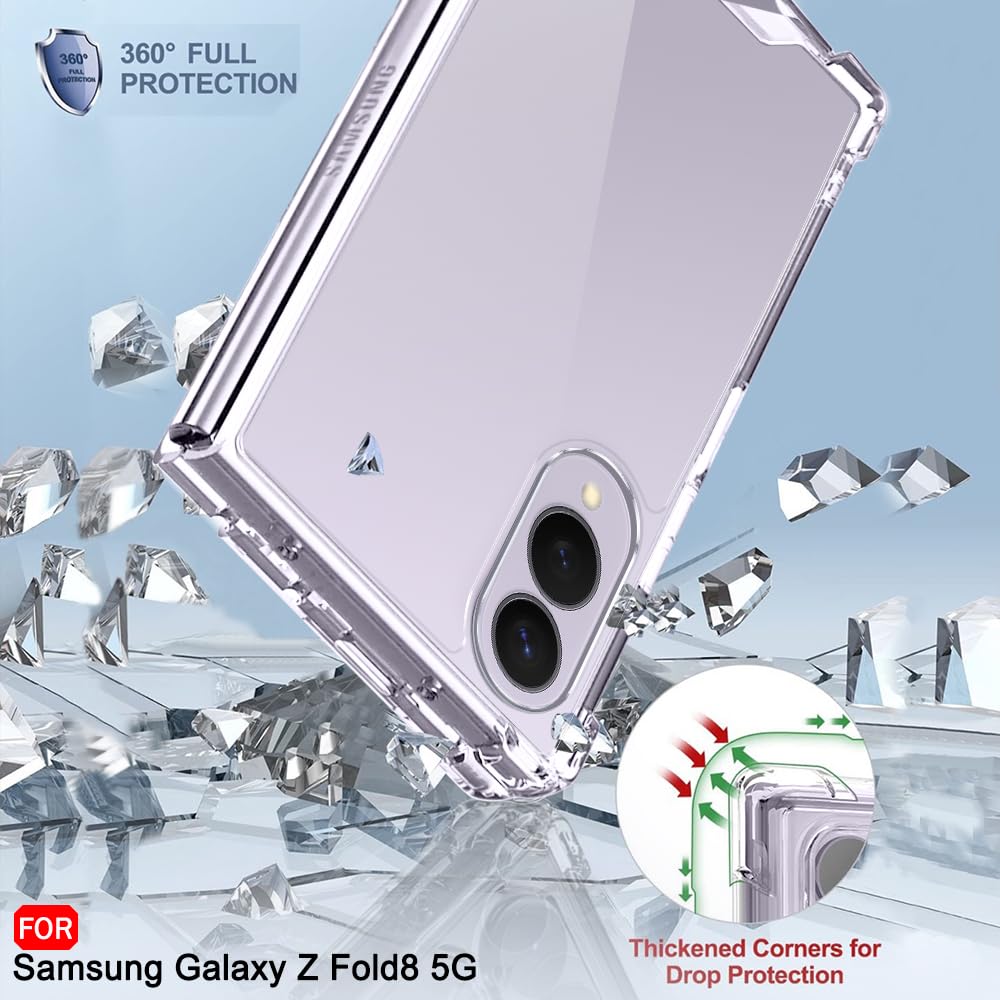 TheGiftKart Crystal Clear Back Cover Case for Samsung Galaxy Z Fold 8 5G | 360 Degree Protection | Shock Proof Design | Hard Back Cover Case for Samsung Z Fold8 5G (PC & TPU, Transparent Bumper) — Amazon image 5