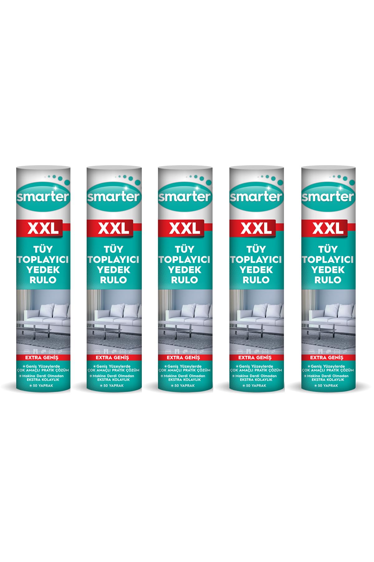 SMARTER XXL TÜY TOPLAYICI YEDEK RULO 5 Lİ PAKET