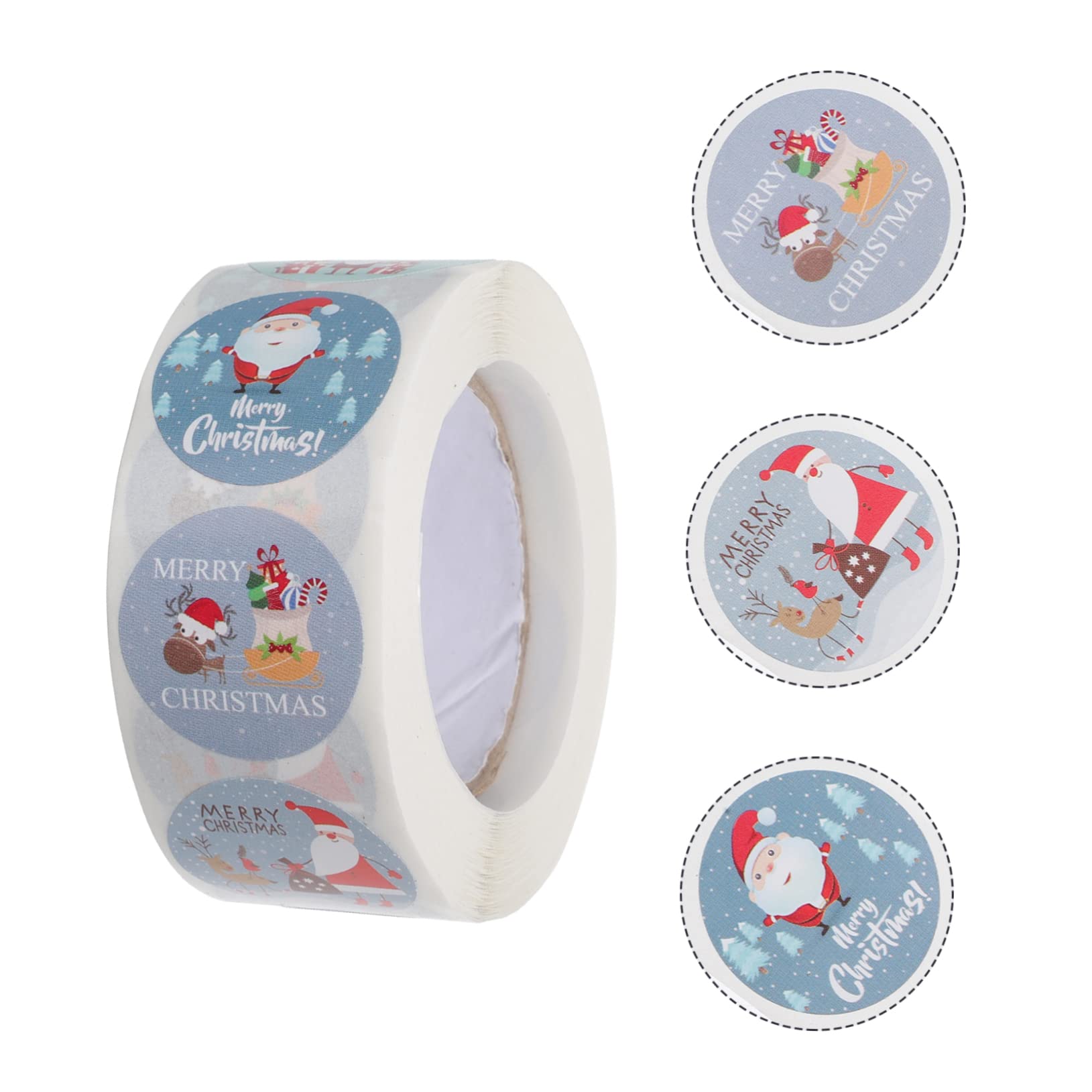 STOBOK 8rotoli Decorazioni Natalizie Adesivi Festivi Stickers Per Buste e Biglietti Adesivi Per Artigianali e Confezioni