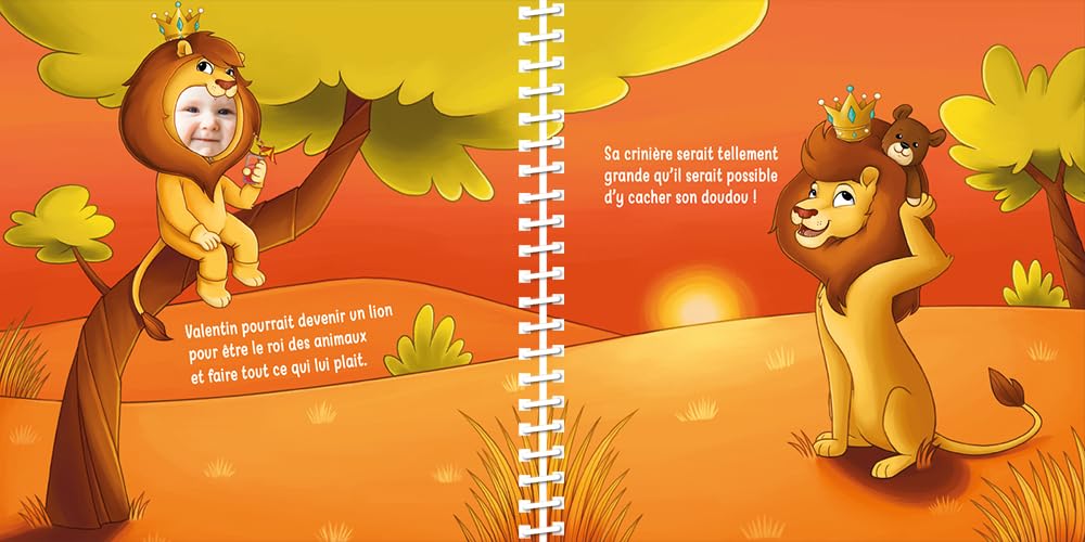 Livre personnalisé pour Enfant avec prénom et Photo | en Route pour la Savane | Cadeau Original
